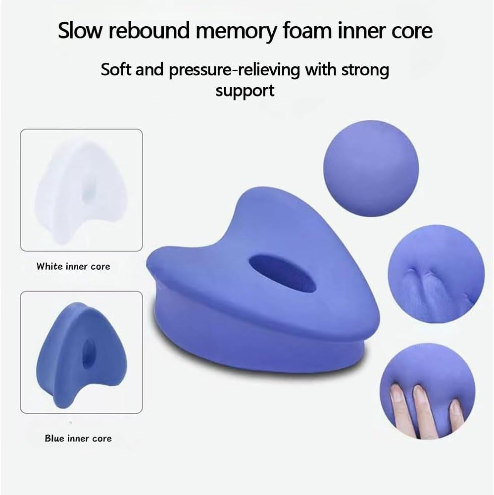 Alignment Leg Pillow for Side Sleepers &ndash; Ergonomic Hip & Sciatica Pain Relief, Spine Support with Hollow Strap, Comfortable Sleep Aid (Blue) image number 4