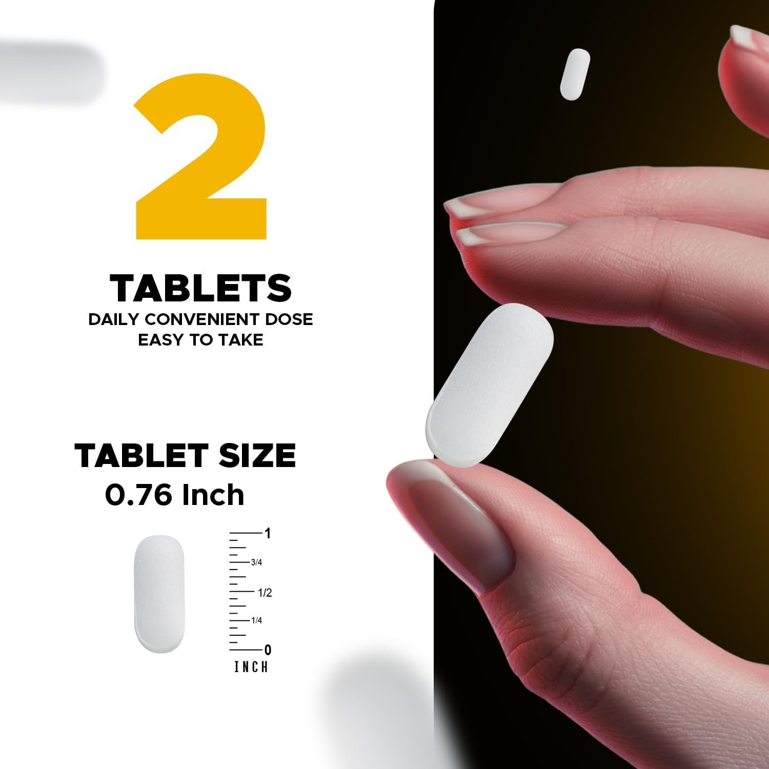 Magnesium Glycinate 10000 Mg per Serving - 90 Vegetarian Tablets - (Equal to 300Mg Magnesium) - Pure Magnesium Supplement - Chelated Form - Supports Muscle, Joint, and Heart Health image number 4