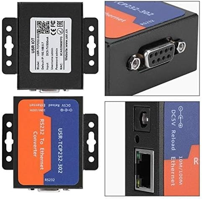 USR-TCP232-302 Tiny Size Serial RS232 to Ethernet TCP IP Server Module Ethernet Converter Support DHCP/DNS image number 3