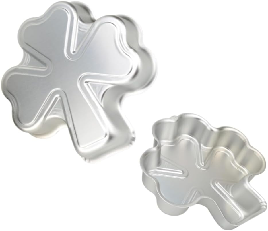 9 Inch Novelty Shamrock Cake Pan Clover Mould with Material of Aluminum 3D DIY Cake Baking Pan for St. Patrick'S Day, Birthday, Anniversary, Party, Christmas image number 3