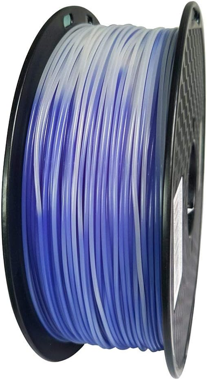 CC3D 31℃ Temperature Color Change PLA Filament Violet Blue to White 1.75 Mm 1KG 3D Printer Color Changing Filament with Temperature PLA Blue White