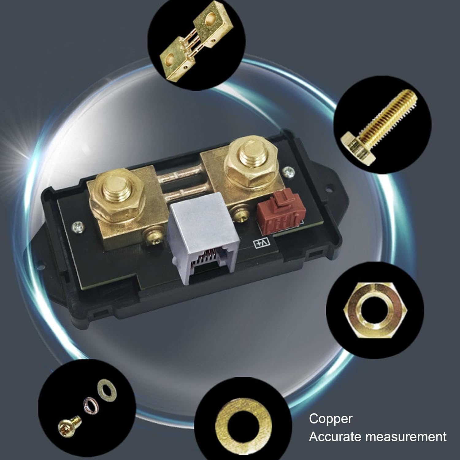 Wifi RV Coulomb Meter,Remote Monitoring,Battery Capacity Power Voltmeter 10-100V 100A,Optimized Interface,High Precision,Dark and Light Mode image number 2