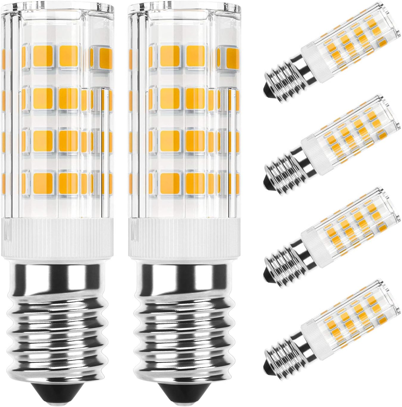 Dicuno E14 LED Light Bulb 4W (40W Halogen Equivalent), Warm White 3000K 400LM, 220V, Non-Dimmable, Small Edison Screw Bulb for Fridge/Cooker Hood, 2-Pack