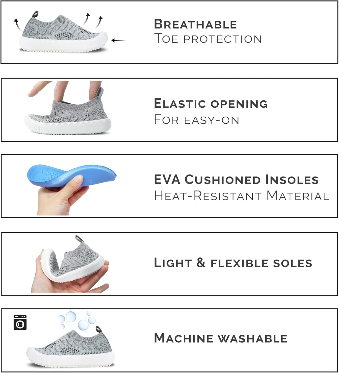 JAN & JUL Breeze Knit Shoes | Washable Summer Sneakers (Baby/Toddler/Little Kid) image number 5