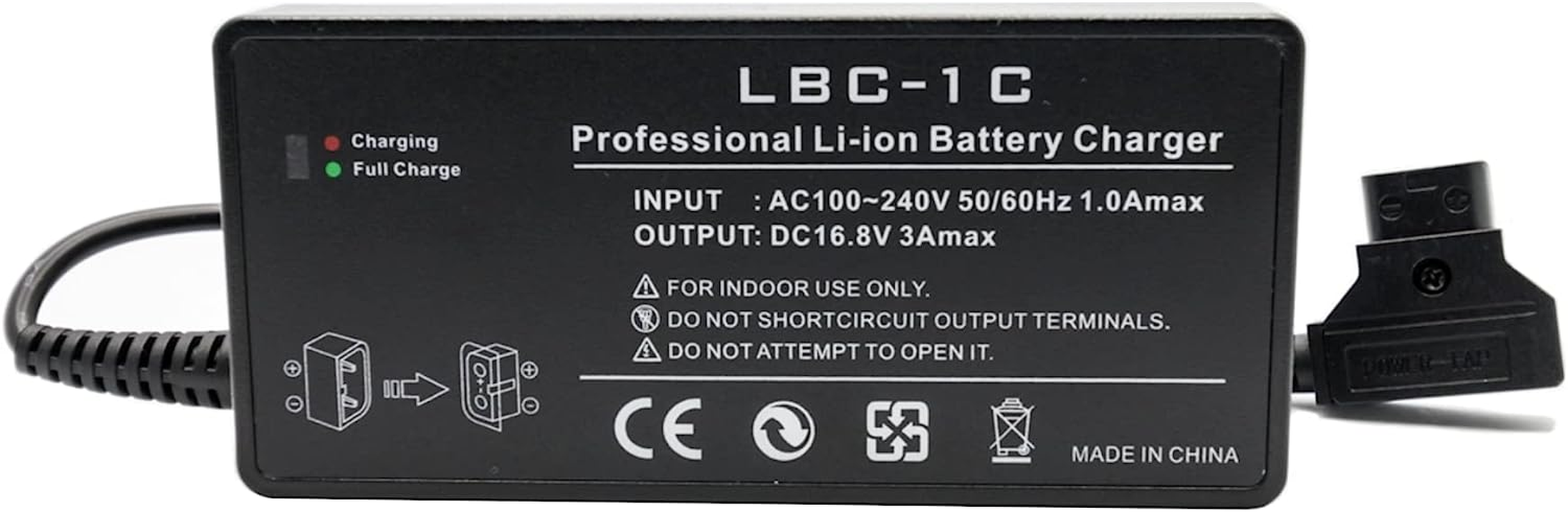 LBC-1C 16.8V 3A D-Tap V Mount Battery Charger for V-Mount Battery V-Lock Batteries image number 2