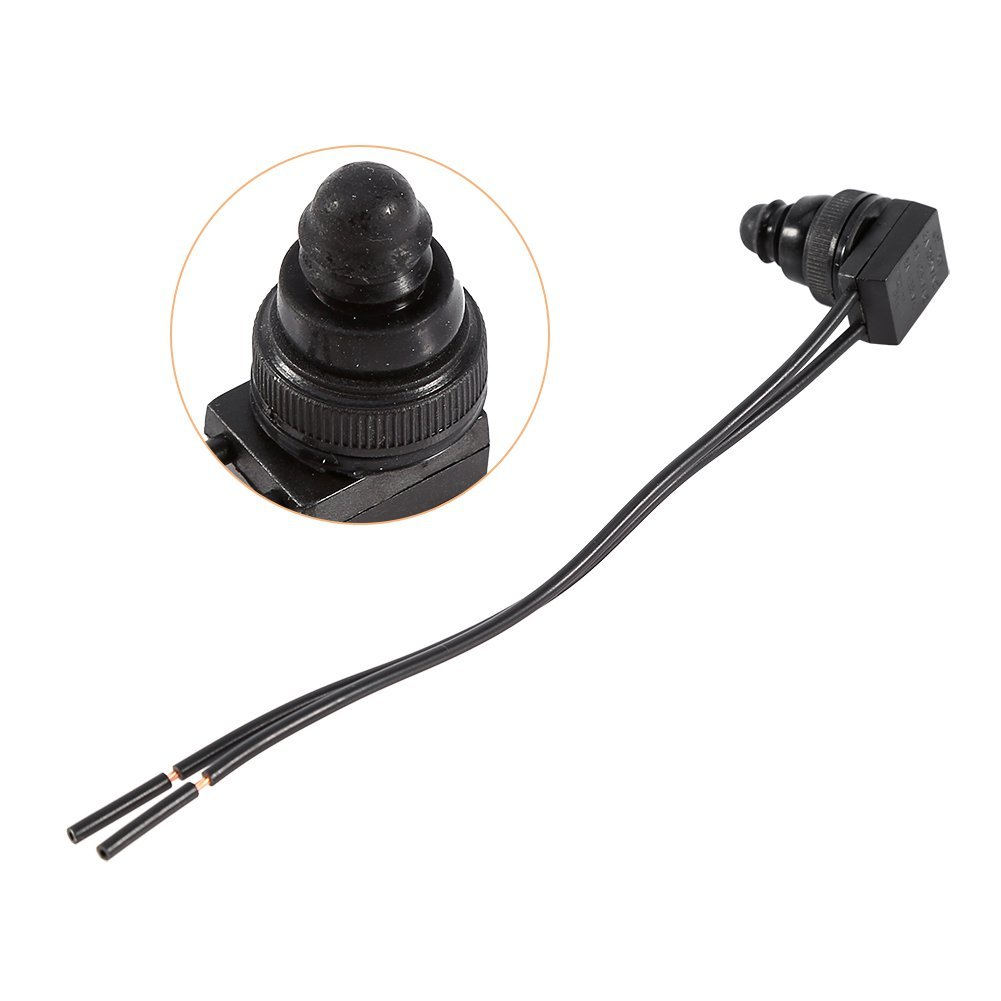 5Pcs 12V Waterproof Push-Button On-Off Switch with 4" Leads for Motorcycle/Car image number 6