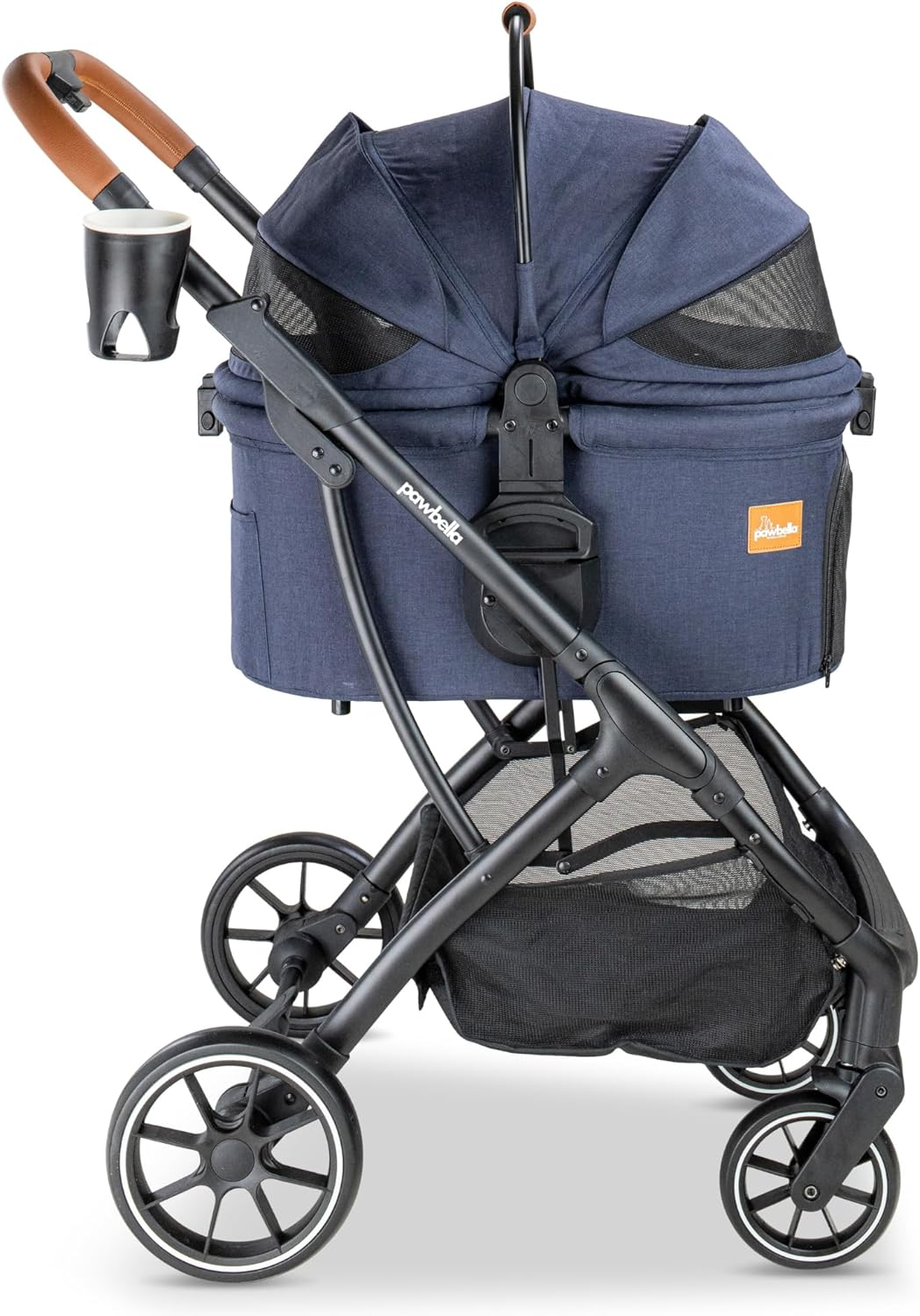 Ultimate Pet Stroller Navy &ndash; Luxe 3-In-1 Foldable Dog Pram with Detachable Carrier &ndash; Plush Padded Bedding & Safe Travel Buggy for Medium Pets (Up to 22Kg) image number 1