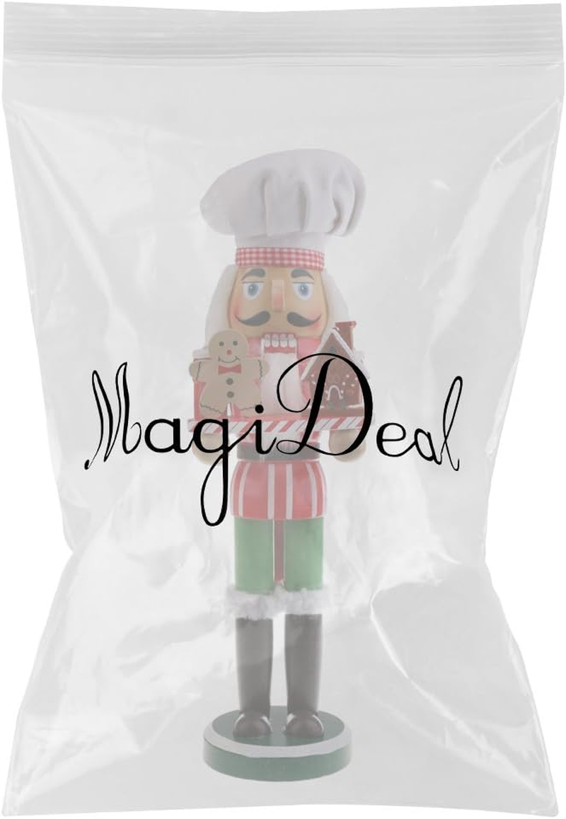 36CM Wooden Hand Painted Cook with Tray Nutcracker Christmas Decorative Ornament Gifts image number 2