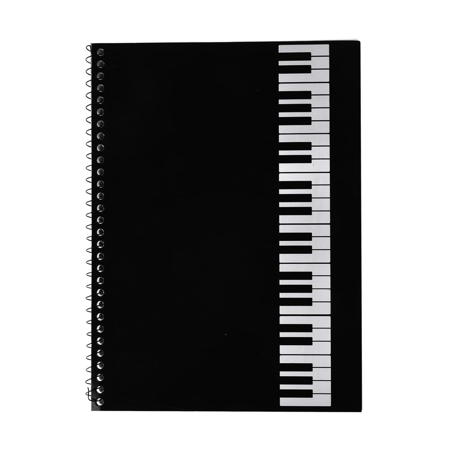 Sheet Music Notebook with Spiral Binding, Made of Black Kraft Paper, Blank, 50 Pages, 26 X 19 Cm, Suitable for Music Manuscripts and Musicians image number 6