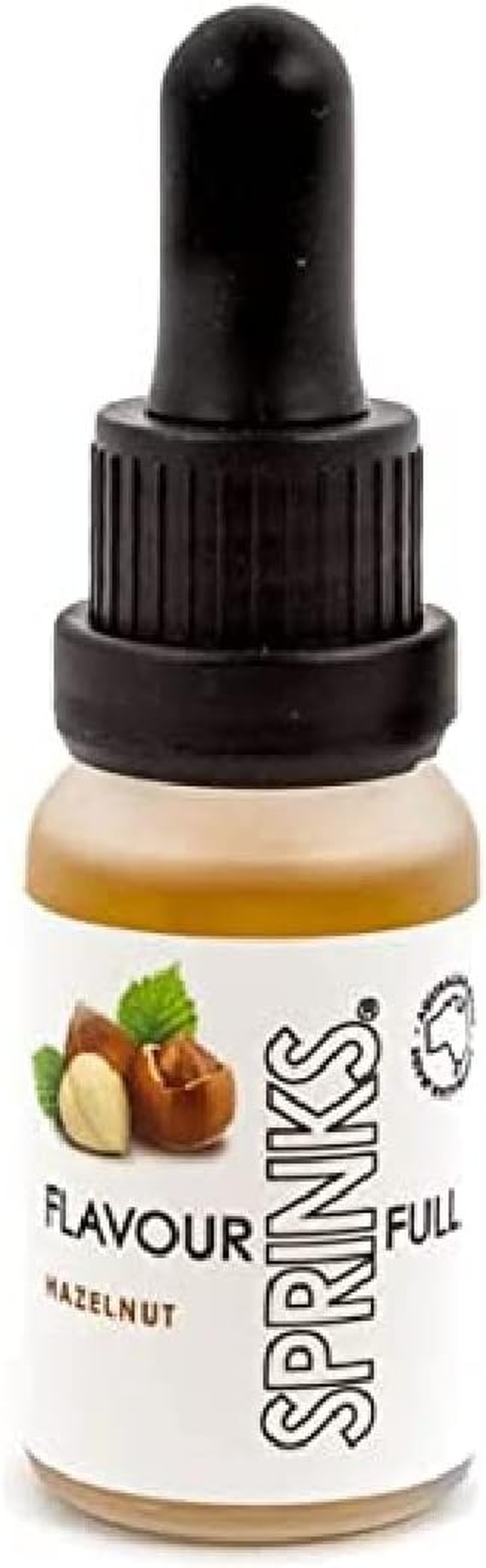 Sprinks Hazelnut Flavour 15Ml - Premium Oil Soluble Flavours | Baking Flavour Oil | Intense Fruit Flavour | Flavour Drops for Cakes | Ice Creams | Food Flavouring Essence | Long Shelf Life