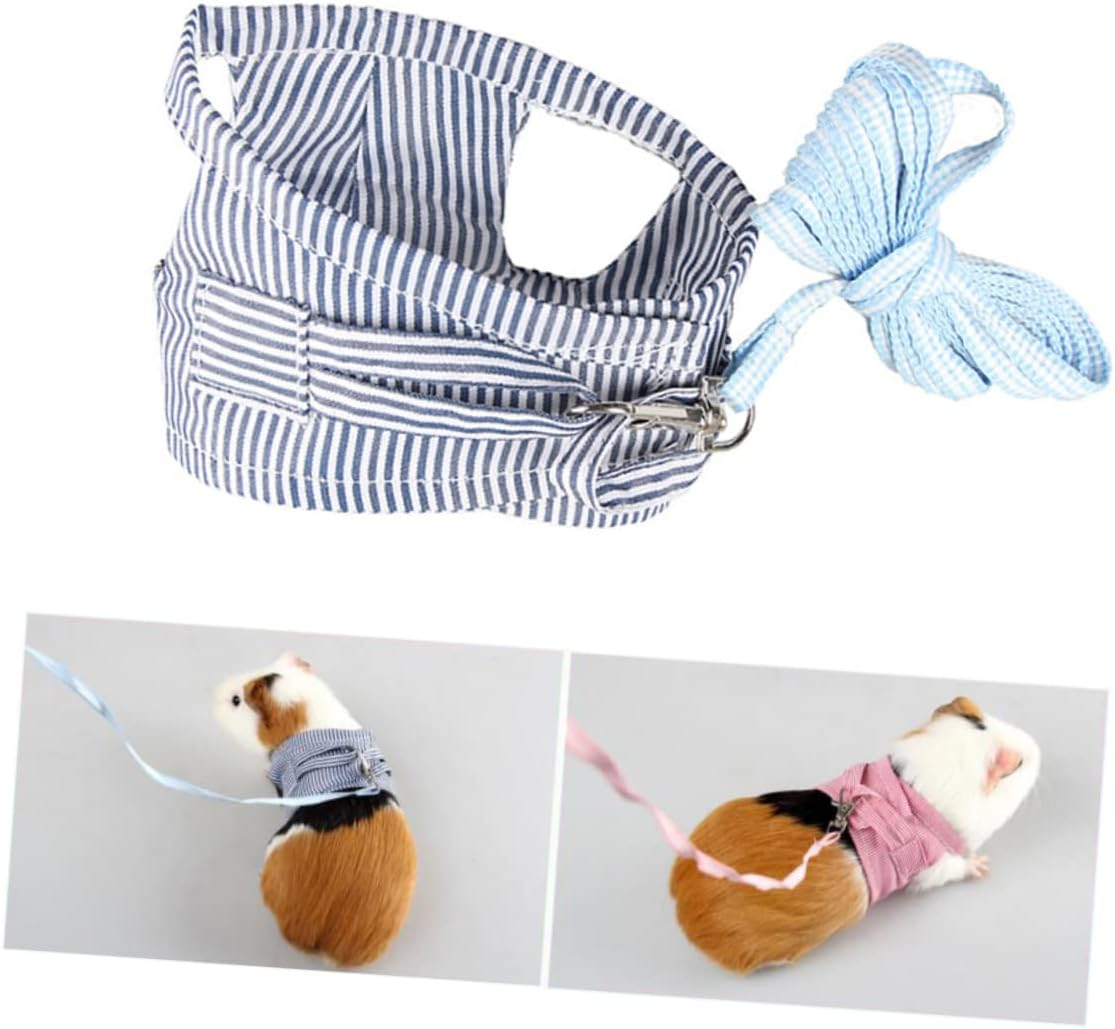 Minkissy Breathable Lightweight Cotton Pet Harness for Small Pets, Chest Strap Leash for Guinea Pigs and Hedgehogs in Size L image number 3