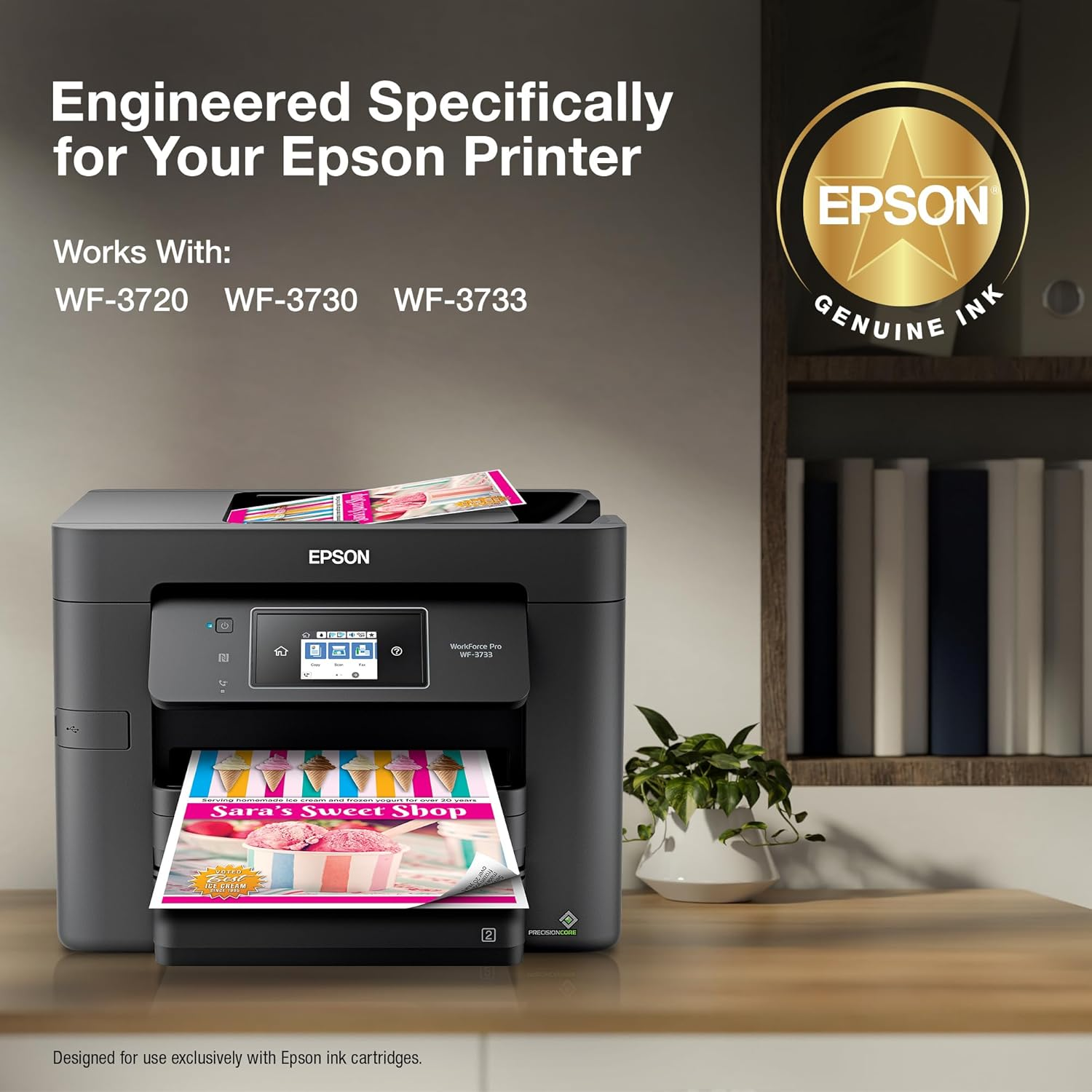 EPSON 702 Durabrite Ultra Ink High Capacity Yellow Cartridge (T702XL420) Works with Workforce Pro WF-3720, WF-3730, WF-3733 image number 2