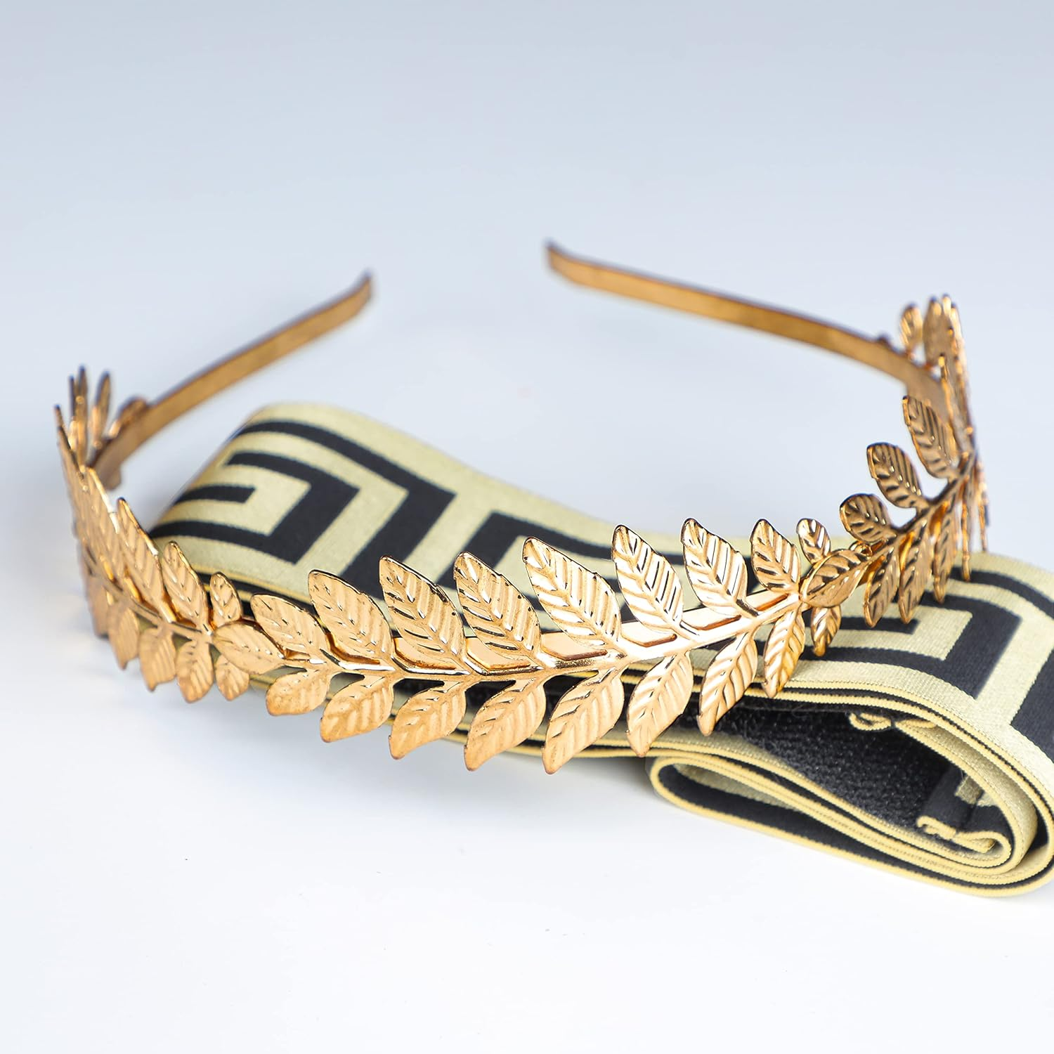 Greek Goddess Headband Costumes/Gold Leaf Branch Hair Band Crown/Bridal Wedding Headpiece image number 4