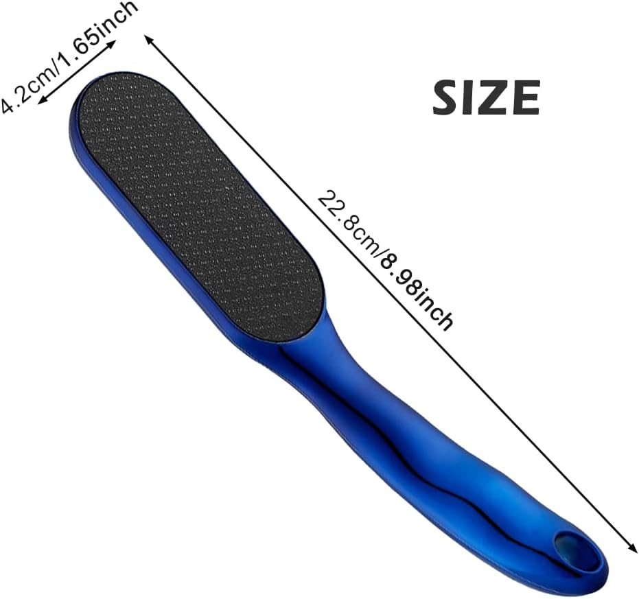 Glass Foot File for Dead Skin Feet Callus Remover, Foot Scrubber Dead Skin Remover Heel Scraper, Heel Rasp for Wet and Dry Feet(Color:Blue) image number 1