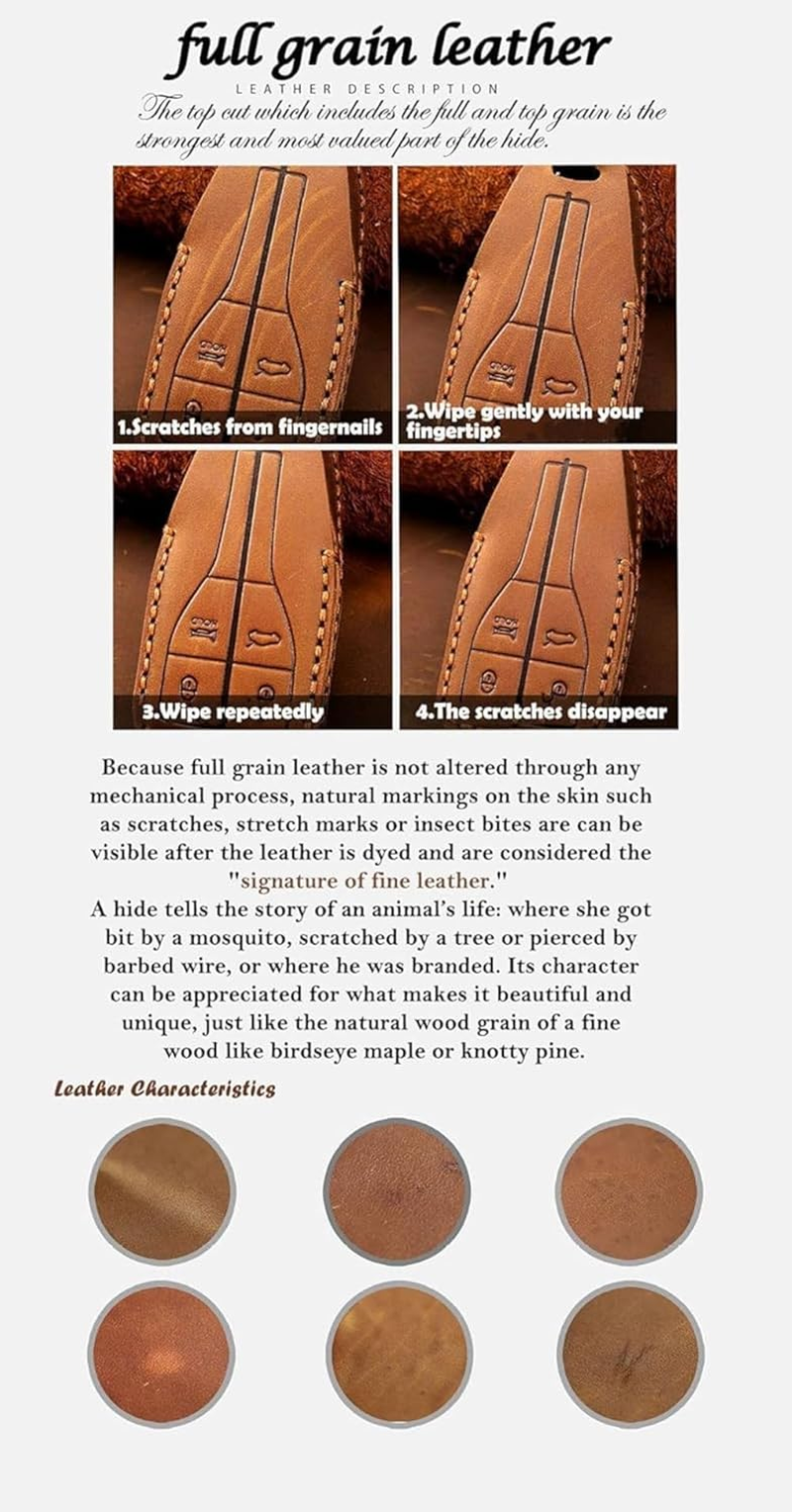 3 Buttons Key Fob Cover Fit for Subaru Ascent BRZ Crosstrek Forester Impreza Legacy Levorg Outback STI WRX XV Accessories Leather Key Cover Case Keyless Entry Remote Key Case (Red) image number 4