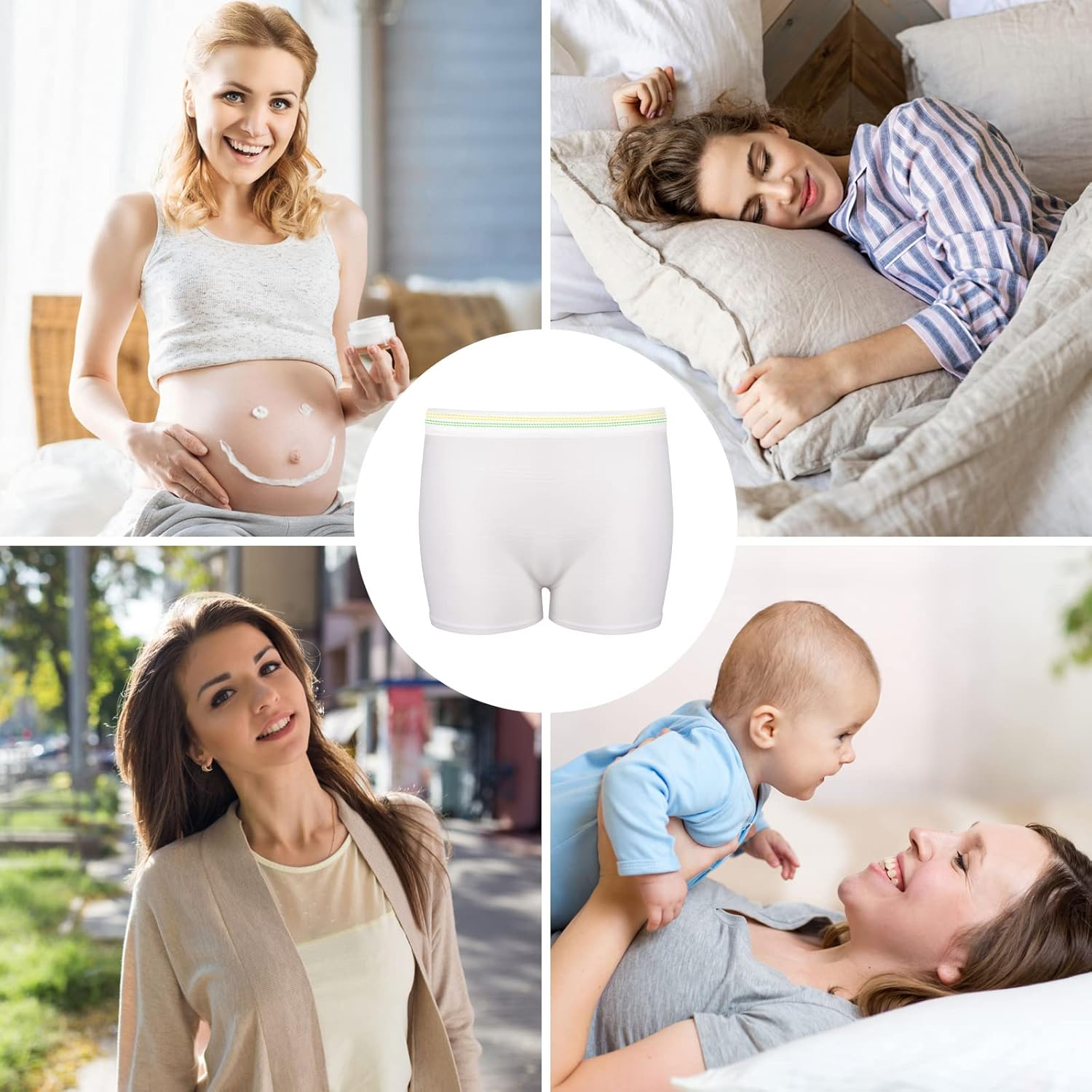 12 Pack Mesh Underwear Postpartum Hospital Provide Washable Breathable Panties Undies for Delivery, Surgical,Traveling, White, 2X-Large/3X-Large (Pack of 12) image number 4