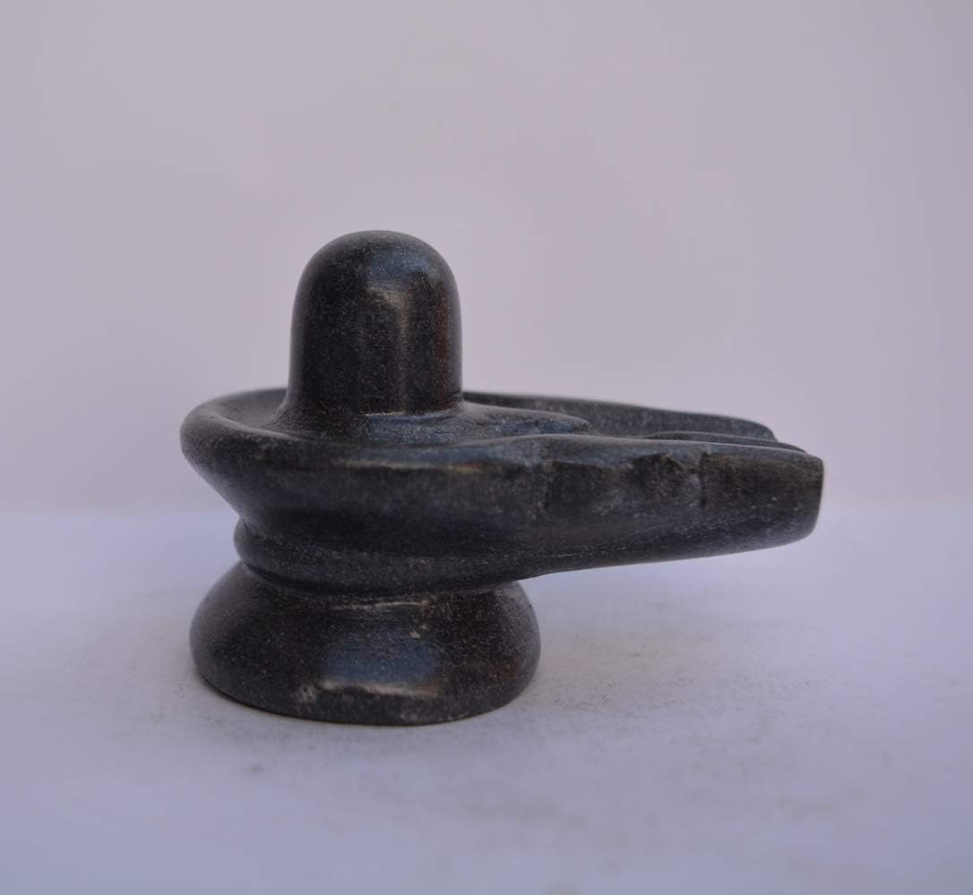 Marble Shivling Shiva Lingam 3 Inch &ndash; Handcrafted Black Marble Shivling Idol for Home Mandir, Puja, and Altar | Traditional Hindu Lord Shiva Statue for Prayer, Spiritual D&eacute;cor, and Rituals image number 1