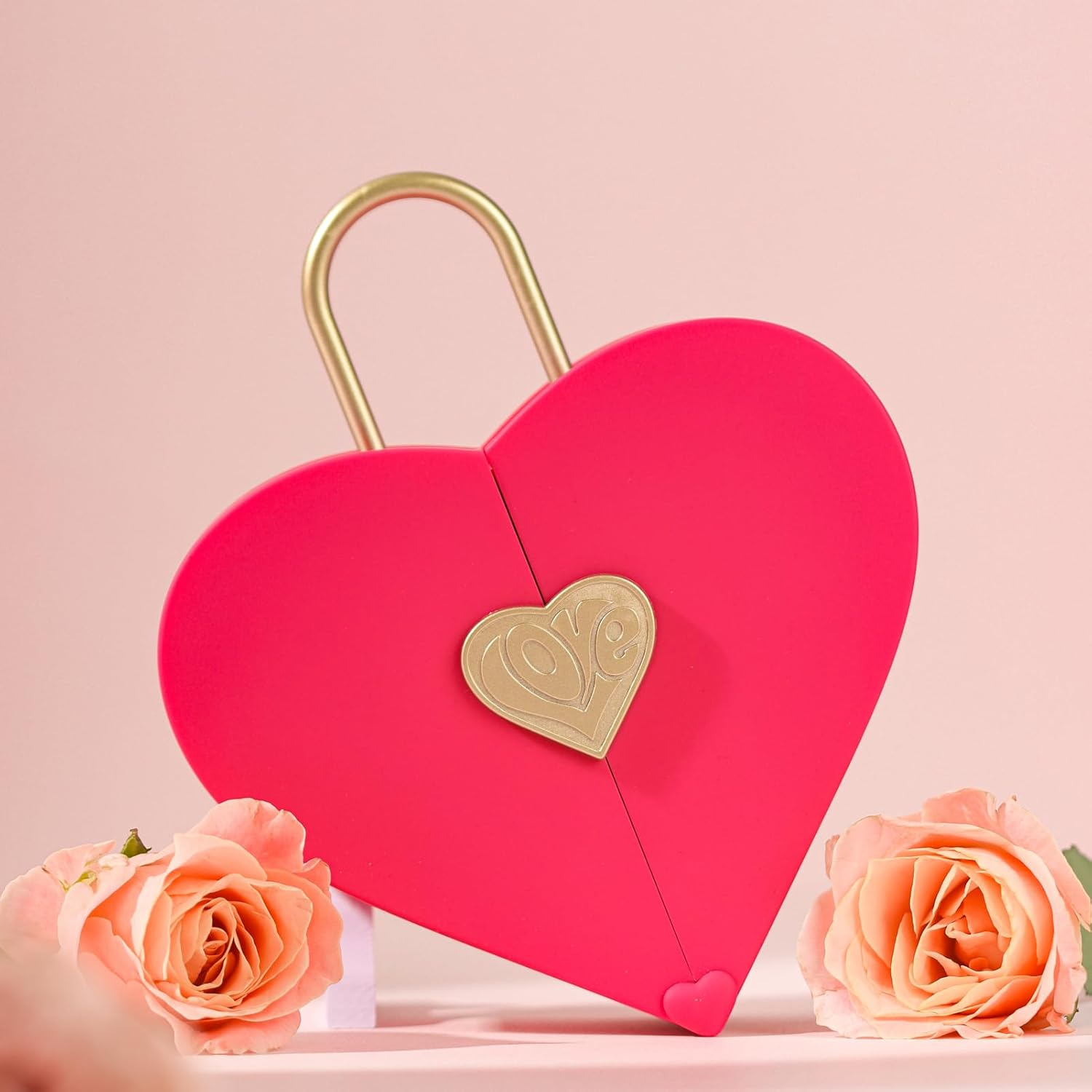 Ring/Earring/Necklace Jewelry Set Box Luxury Gift Box for Anniversary Birthday Christmas Jewelry Storage Case for Women (PINK) BOX ONLY