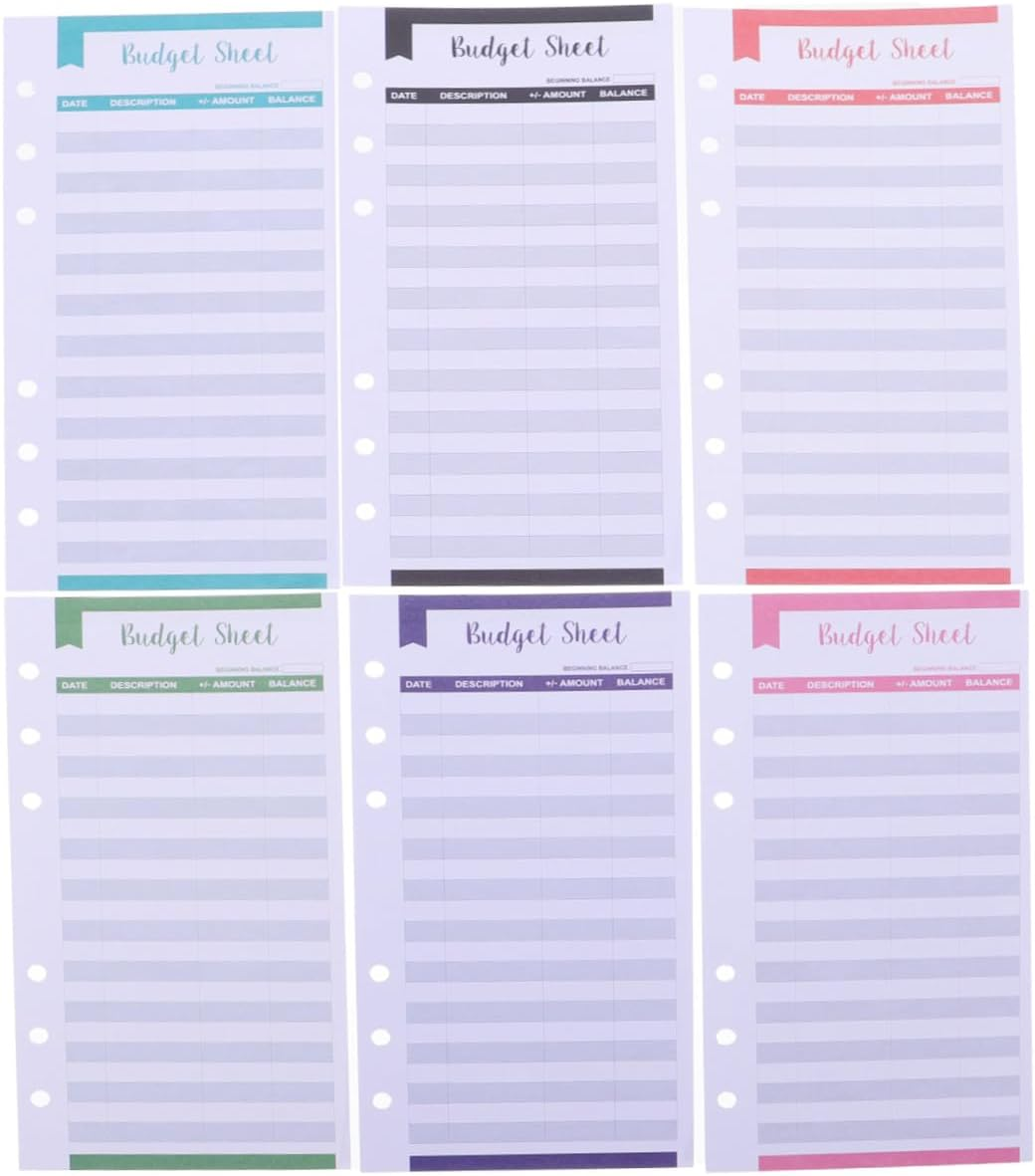 STOBOK 20Pcs Budget Planner Refill Paper Planner Budget Tracker Paper Expense and Bill Tracker Organizer Budget Sheets Expense Binder Paper for Office image number 2