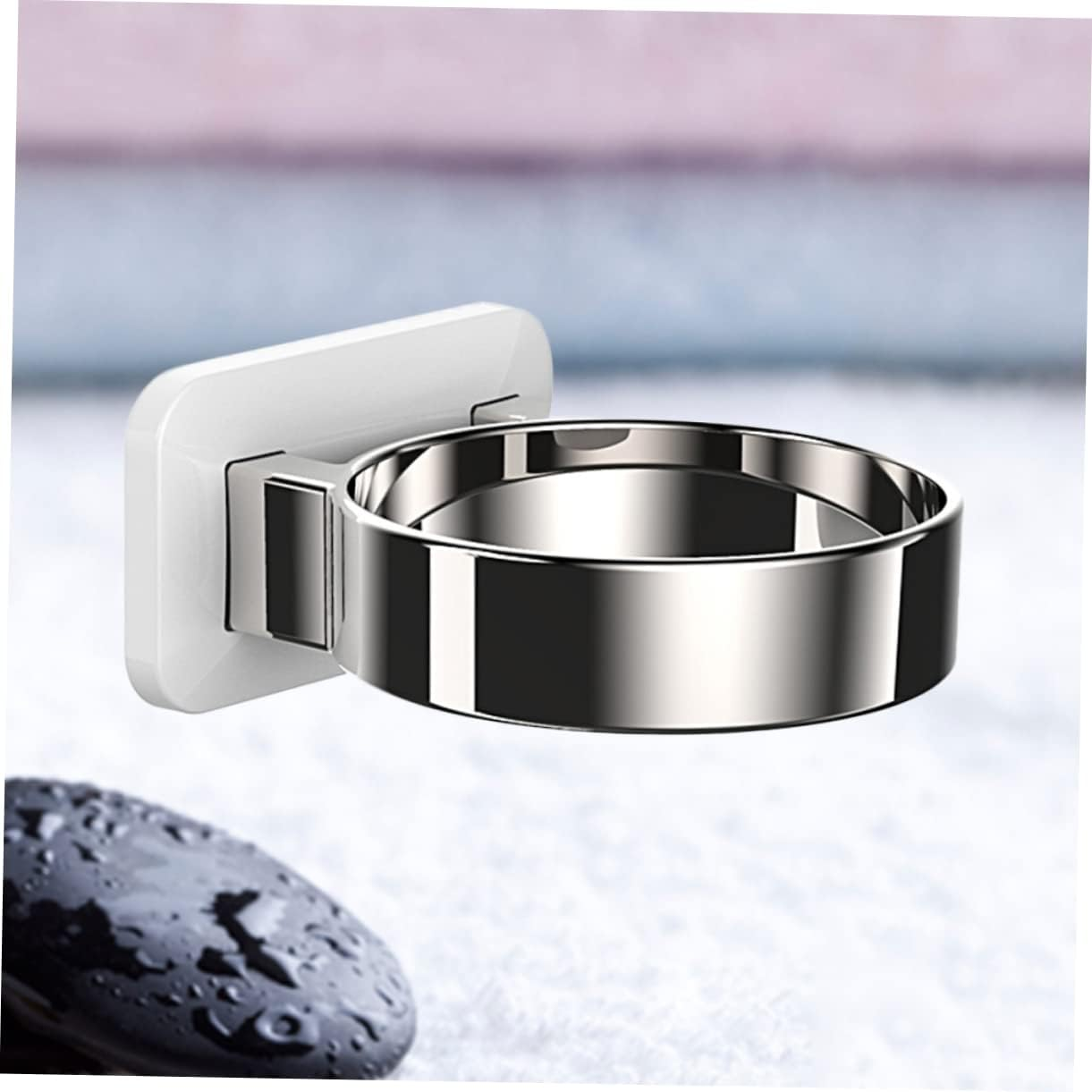 Beavorty Hair Dryer Rack Bathroom Wall Mounted No Drilling Hairdryer Holder Storage Rack for Hairdryer Home Storage Organizer image number 3