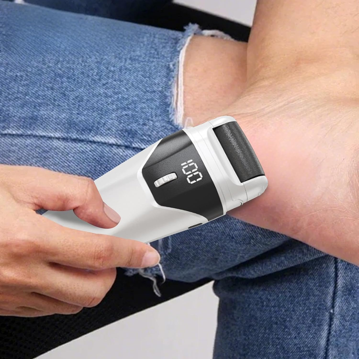 Electric Foot File, Adjustable Feet Rasp, Rough Skin Remover 15.8X6.5X3.2Cm/6.22X2.56X1.26 Inches Efficient and Powerful Foot Care for Father, Mother, Wife, Husband, Siblings image number 3