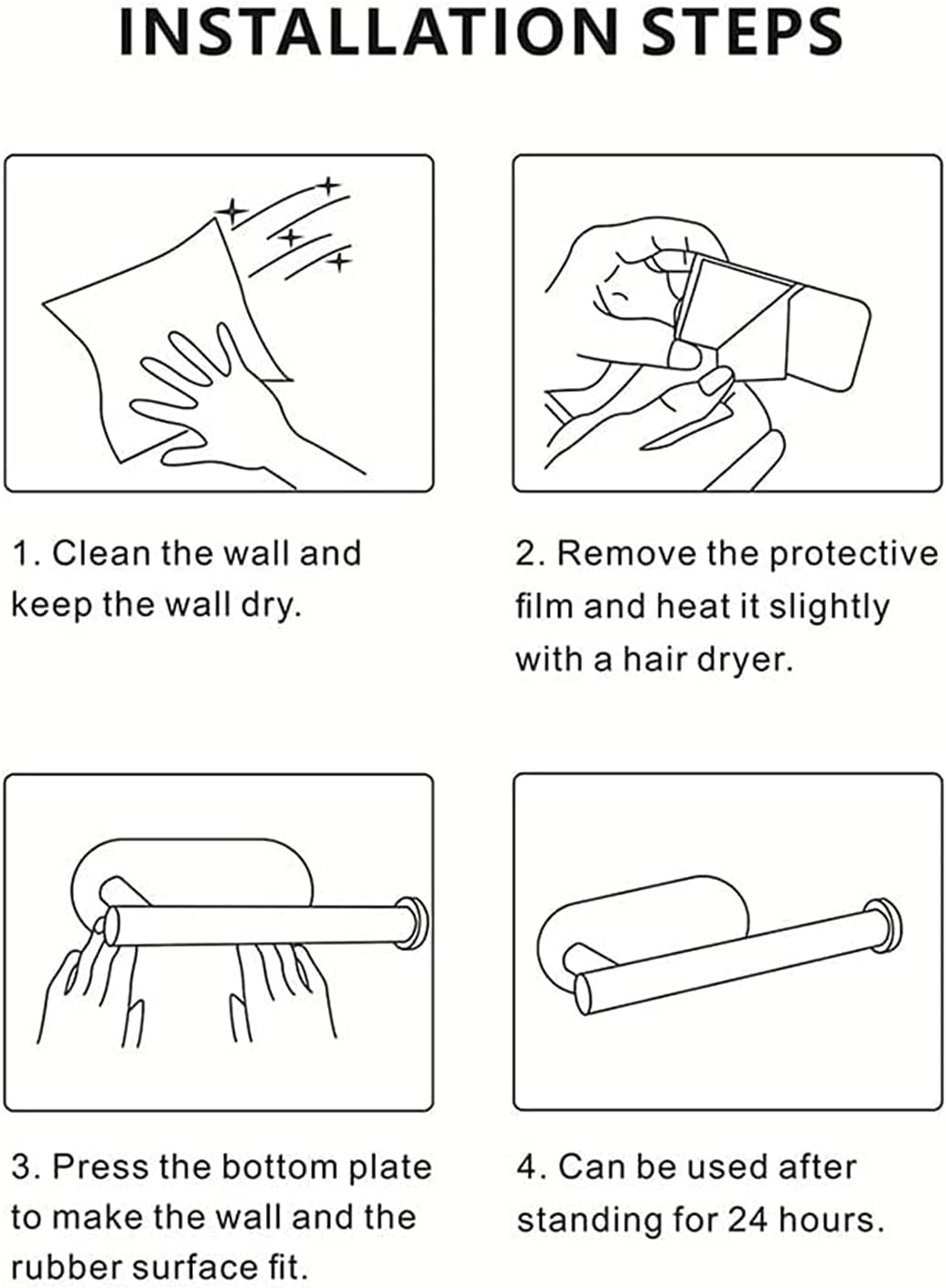 Towel Holder Bathroom Hand Towel Bar, Towel Ring Strong Hold Thicken Stainless Steel Towel Rack- Sticky Towel Hanger, Contemporary Style Self Adhesive image number 3