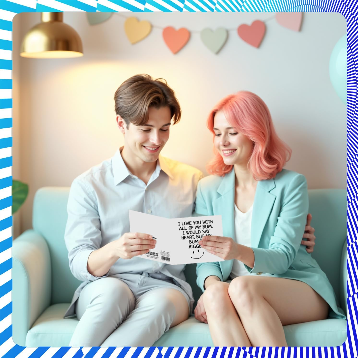 Funny Anniversary Card for Him - I Love You with All of My Bum - Valentine'S Day Card for Boyfriend Partner Fiance, 145Mm X 145Mm Greeting Cards, Birthday Valentines Card Husband from Wife Girlfriend image number 4