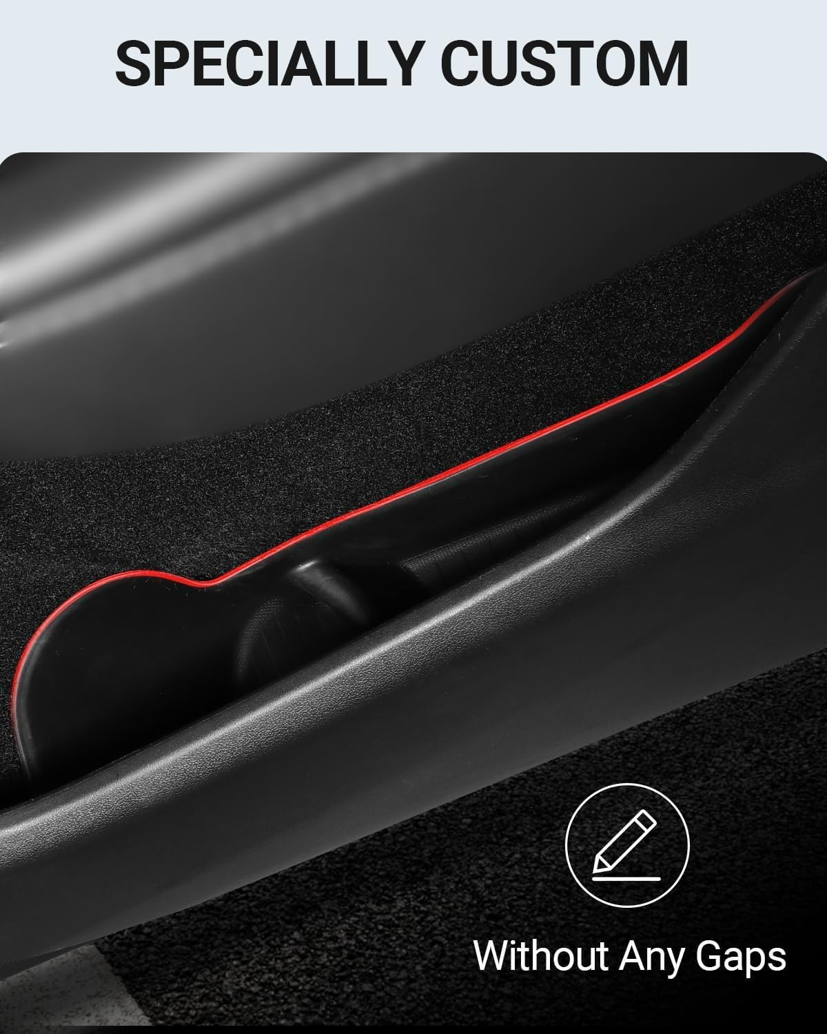 VINBY for Model 3 Highland Front Rear Door Side Storage Box(4Pcs), Upgrade Organizer, Door Handle Storage Box Protector image number 2