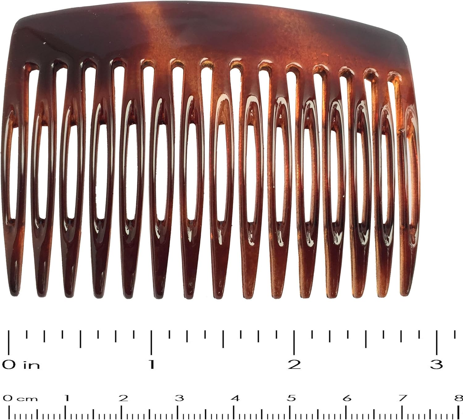 Parcelona French Nice N Simple 2 Pieces Cellulose Tortoise Shell 7 Cm Side Hair Comb Combs image number 1
