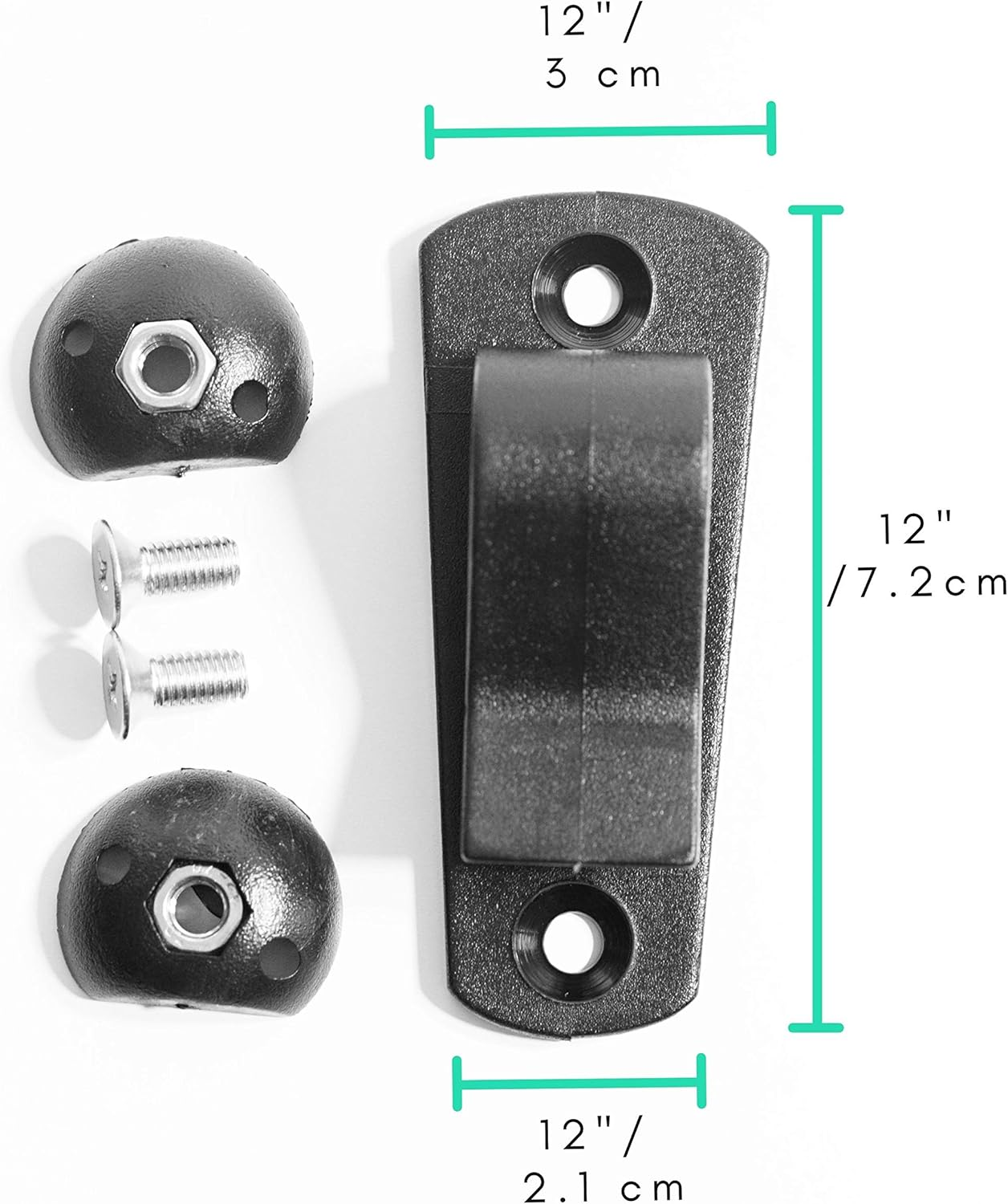 Vincita Bike Pannier Hooks Kit - to Convert Any Bag into a Bicycle Pannier Bag -Can Be Used with Rack Diameter up to 13 Mm- One Set of Pannier Mounting Attachment Hardware (Plastic) image number 1