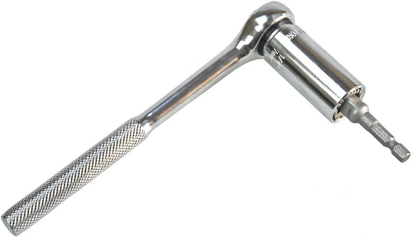 NUZAMAS Socket Wrench Multi Function Self-Adjusting Magic Grip Universal Socket Ratchet Wrench Set 1/4-3/4 Inch with Power Drill Adapter - Repair Kit 3 Pieces Set image number 2