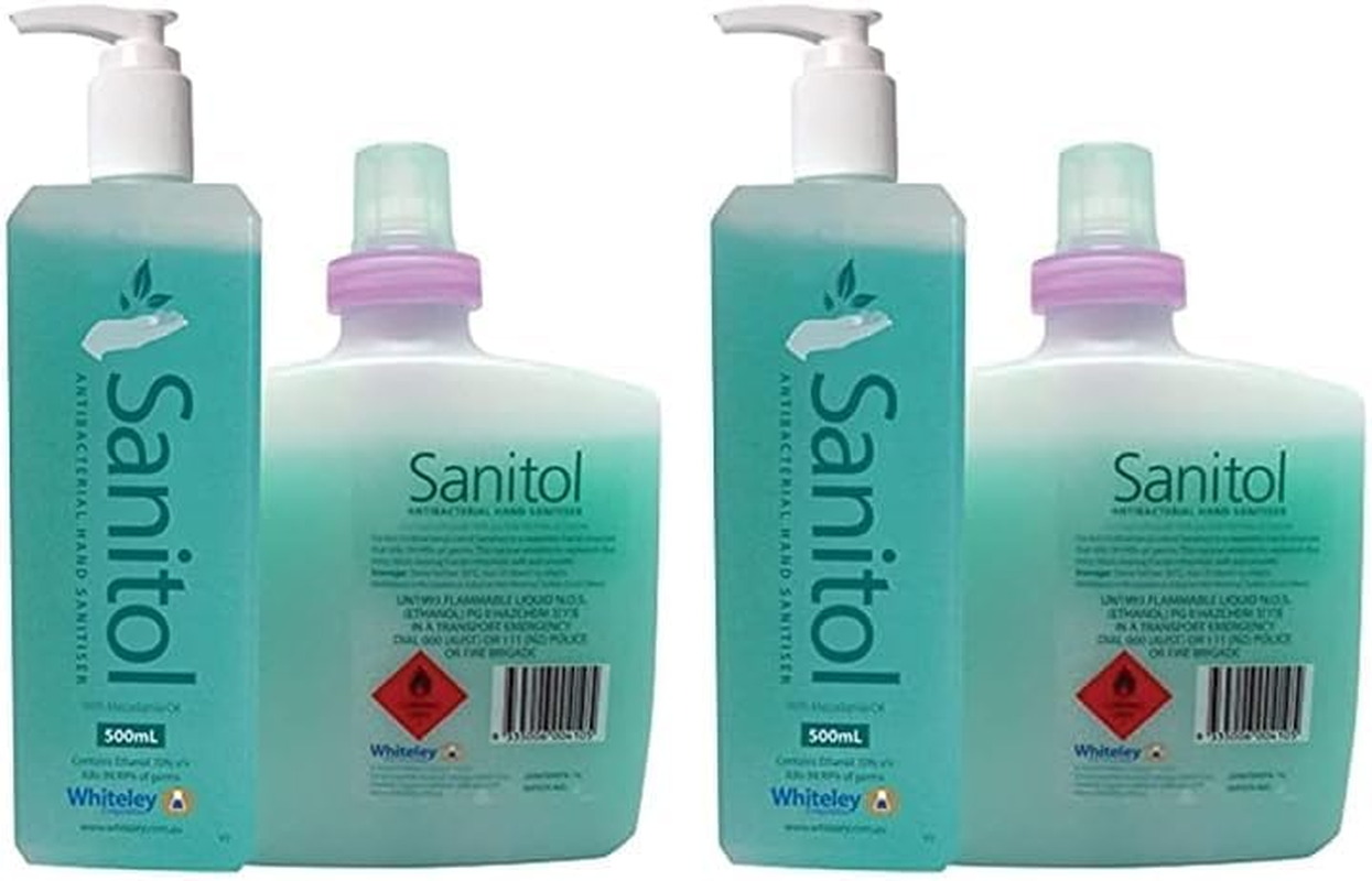 Sanitol Antibacterial Hand Sanitiser, Green, 500 Ml, (190557) image number 4