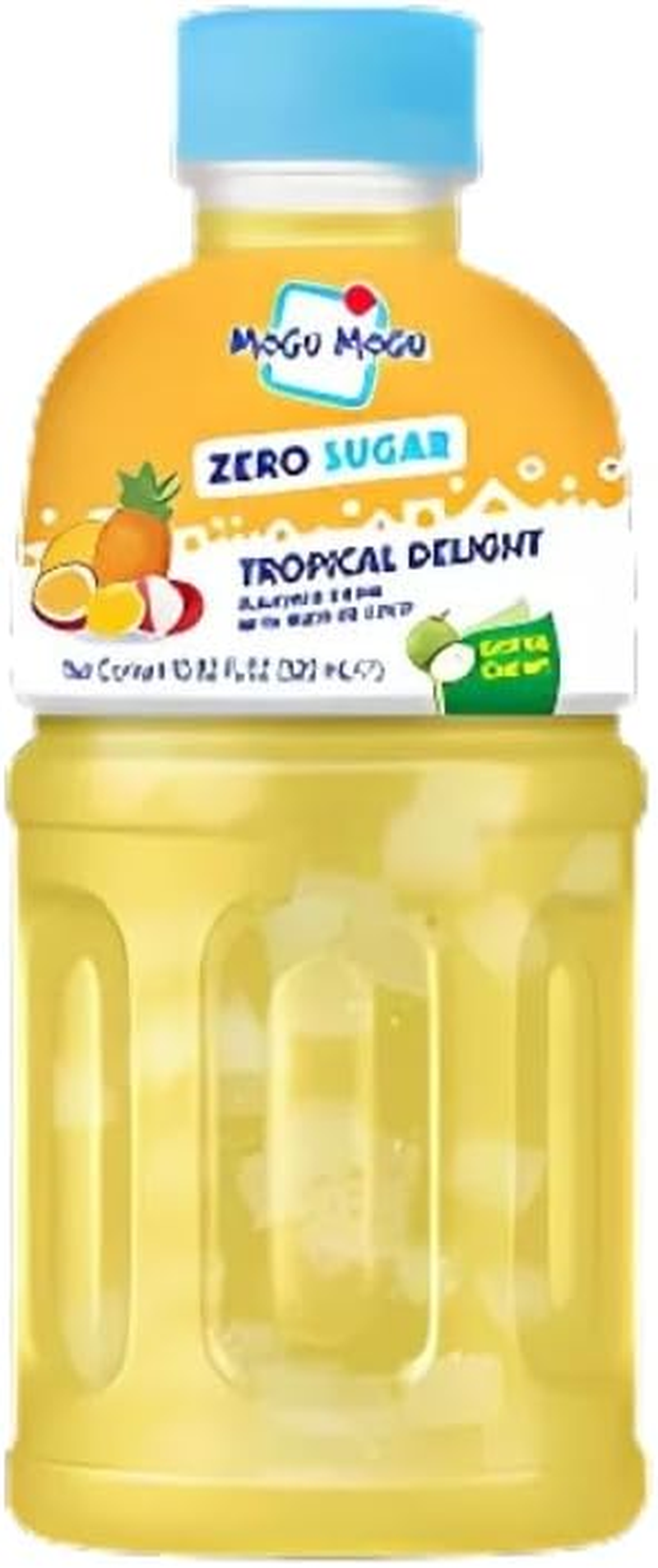 Mogu Mogu Tropical Delight Zero Sugar Drink with Nata De Coco | Refreshing Fruity Asian Drinks | Chewy Jelly Pieces | Healthy Sugar-Free Mogu Mogu Drink | Nata De Coco Drinks | 320Ml Bottle image number 1