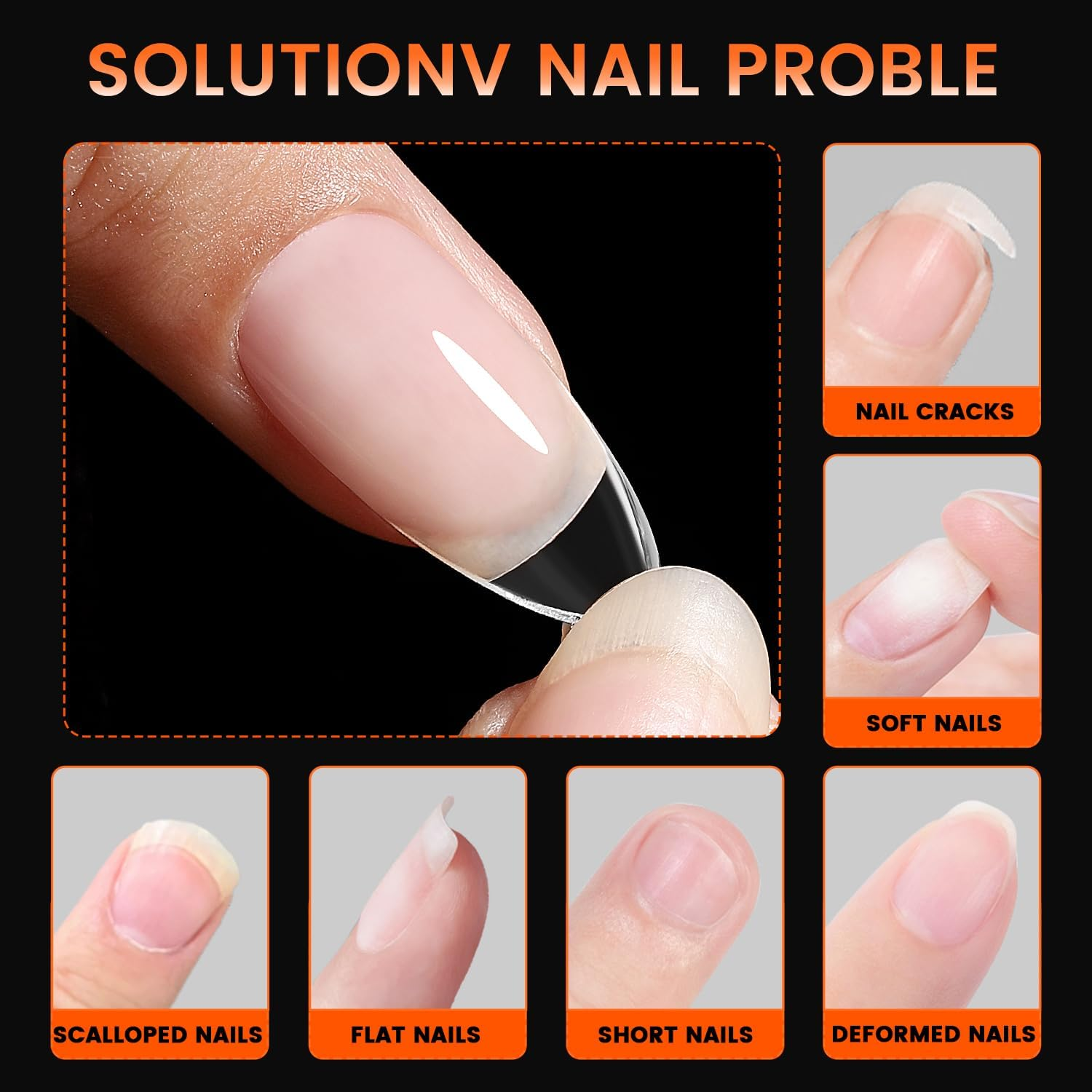 YOKEFELLOW Almond Nail Tips - 280Pcs Tipex Instant Apex Nail Tips Rear Edge Pre-Etched 14 Sizes Crafted with a High Apex and Seamless Extension Acrylic Nails Kit Press on Nails DIY Salon image number 1