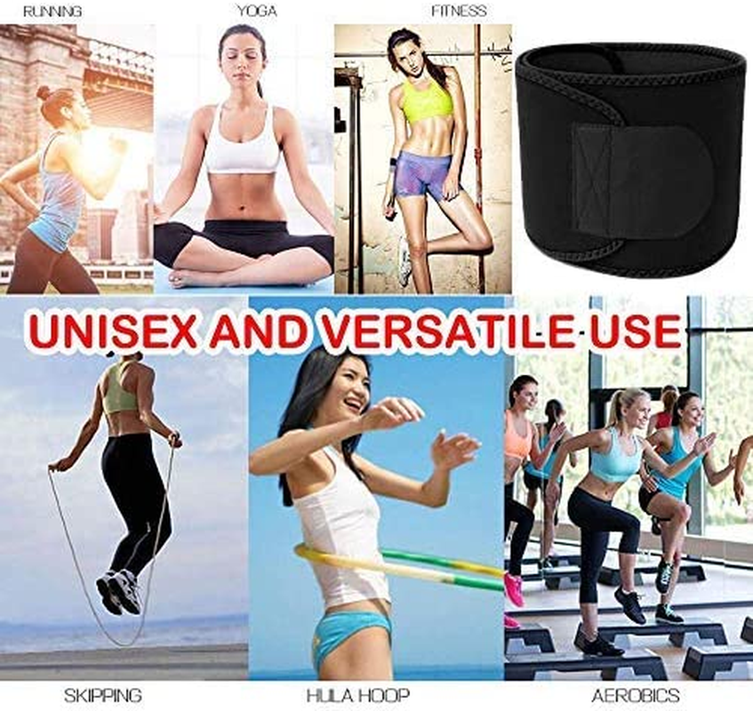 Waist Trimmer Belt, Weight Loss Wrap Waist Trainer Belt for Women Men Adjustable Slimming Sweat Stomach Fat Burner Low Back Lumbar Support Abdominal Trainer with Sauna Suit Effect image number 4