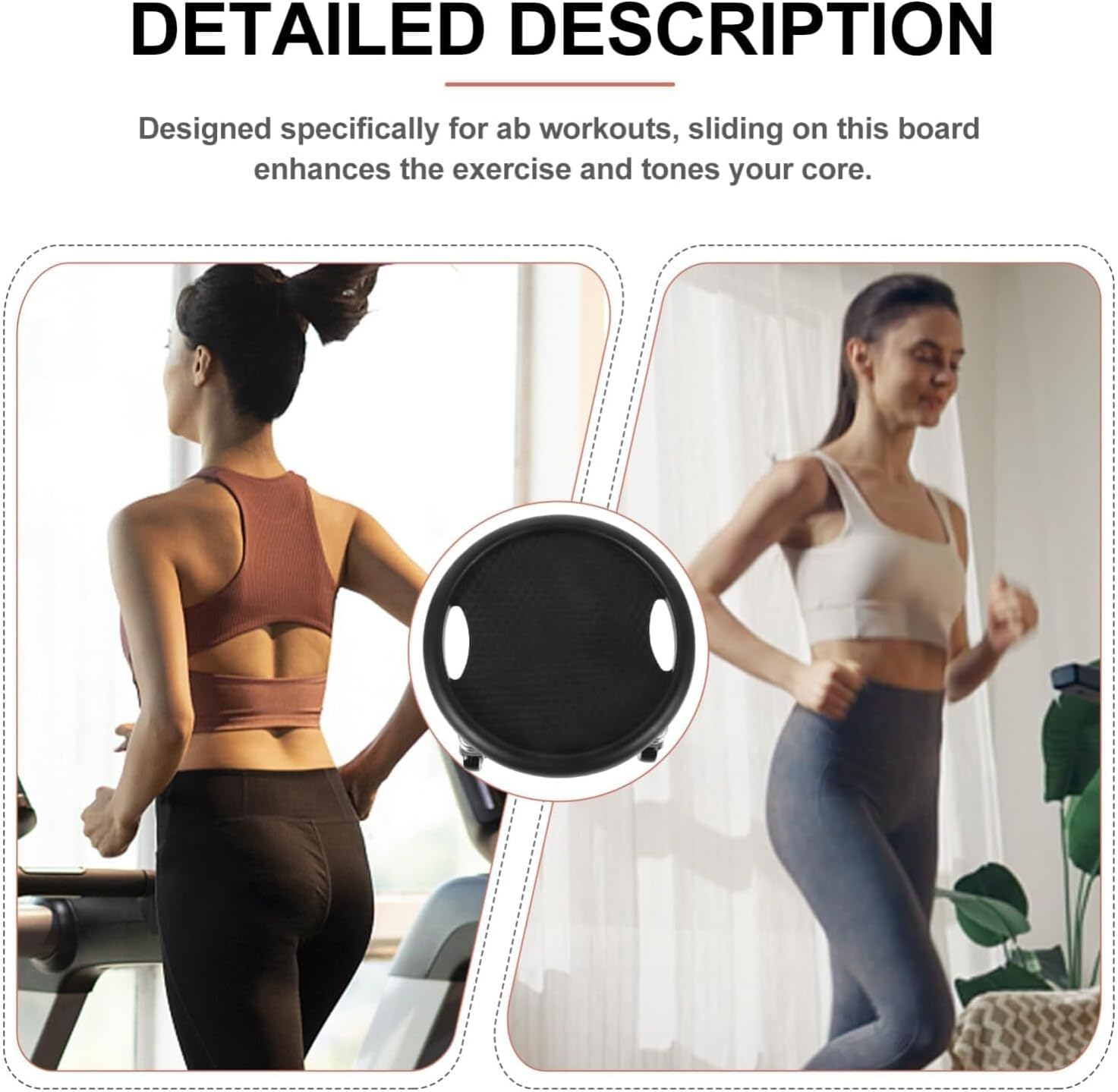 Ab Roller Wheel with 4 Rollers &ndash; Core Coaster Abdominal Muscle Trainer Disc for Home Gym, Core Strength Workout, Ab Exercise Equipment for Fitness Training image number 6