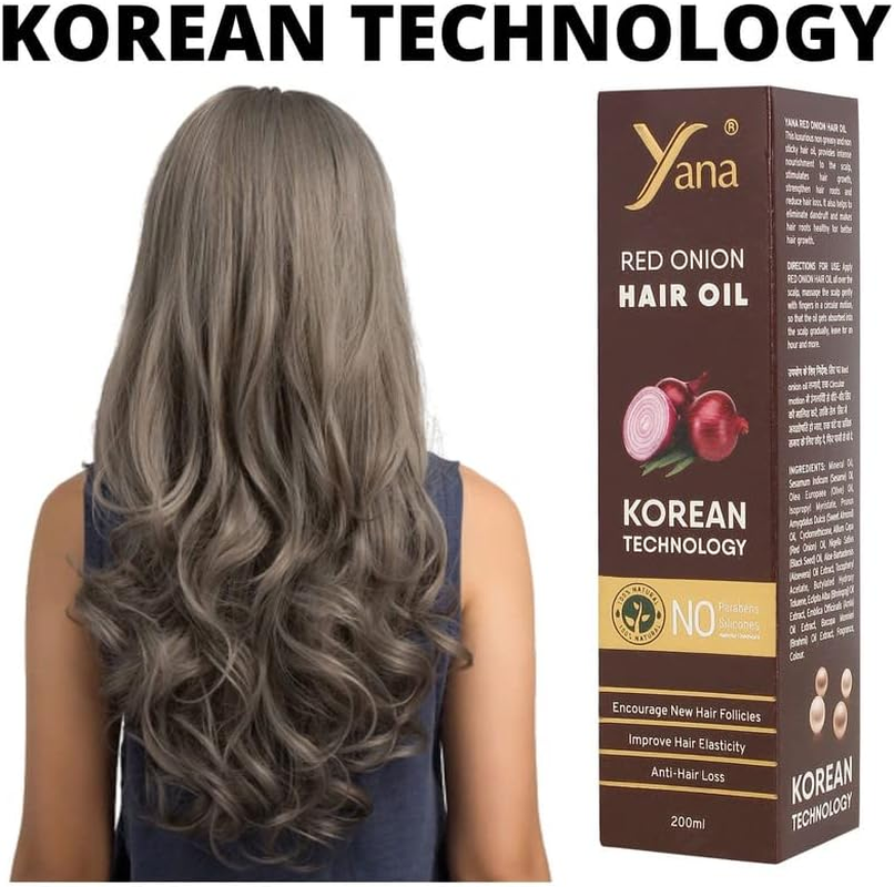 Red Onion Hair Oil for Long Hair Men by Korean Technology image number 6