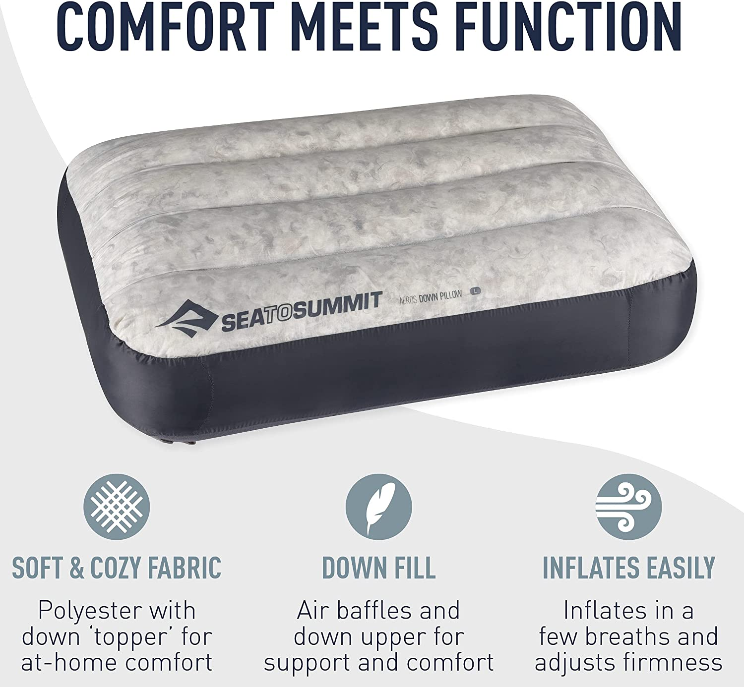 Sea to Summit Aeros down Pillow, Grey, Large image number 5
