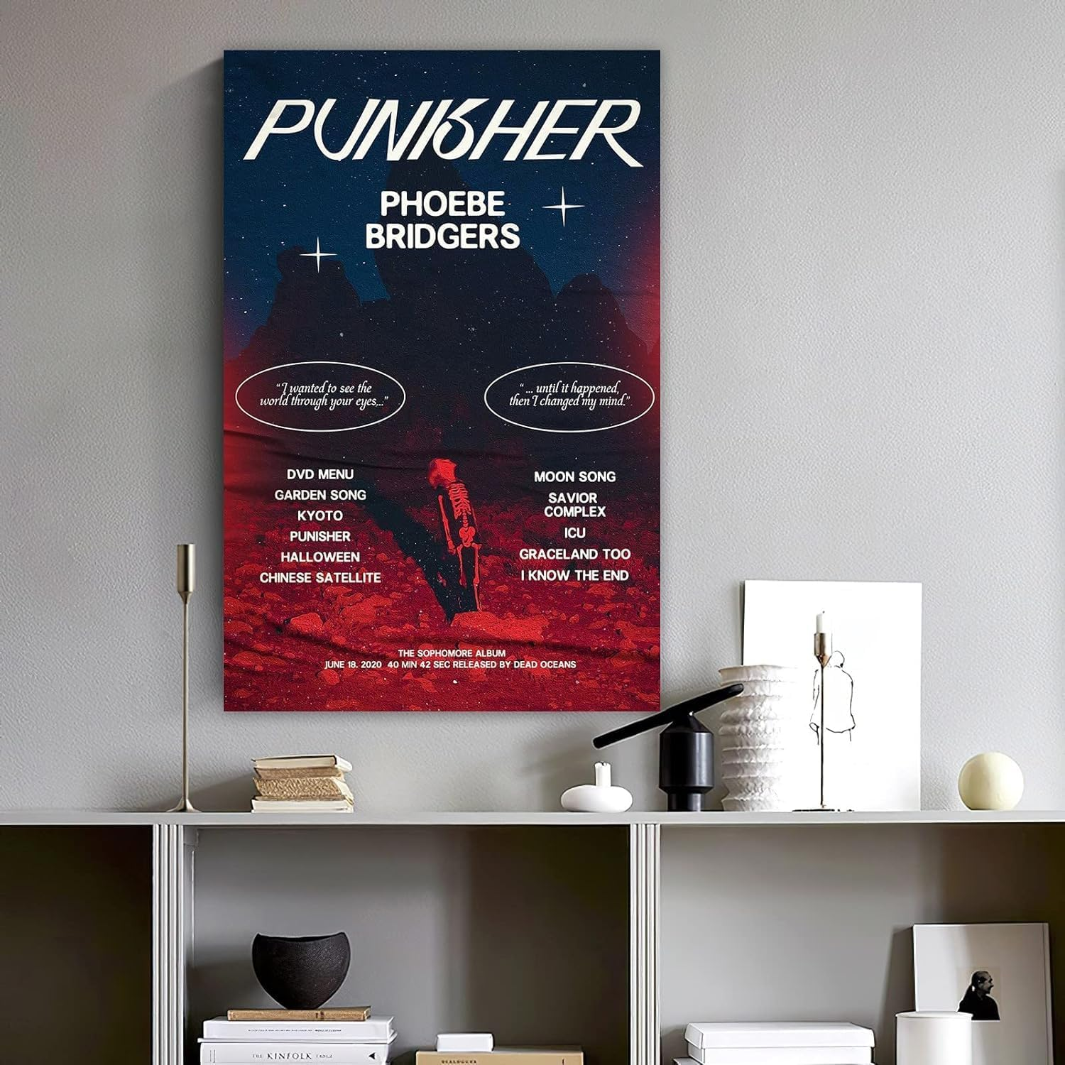 Phoebe Bridgers Poster Album Cover Art Wall Canvas Pictures for Modern Office Decor Vintage Prints 40X60Cm Unframed (G) - H image number 2