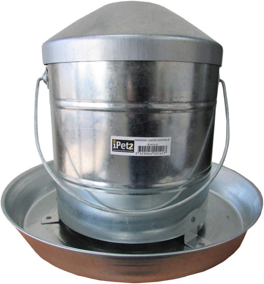 Chicken Hanging Food Feeder, Grey, 1 Count (Pack of 1)