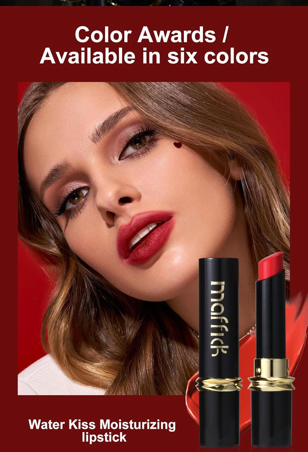 Maffick Lip Glaze Liquid Lipstick: Long-Lasting, Non-Sticking, Waterproof Lip Gloss (04, 23G) image number 2