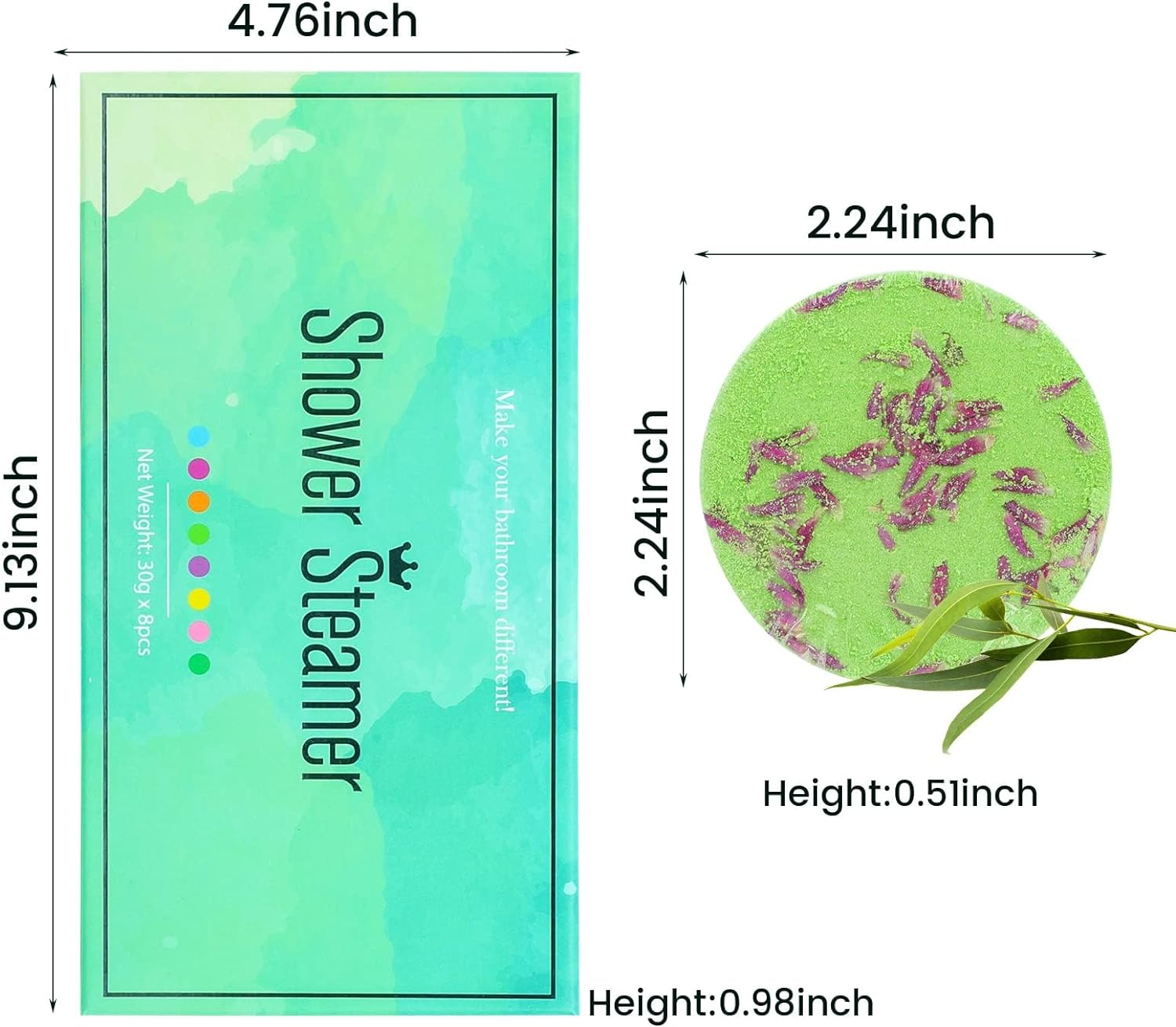 Shower Steamers Aromatherapy,8 Pack Shower Steamer Bombs with Essential Oils for Women and Men，8 Smells for Cozy Daily Showers Body Restore Relaxing Spa Yoga Birthday Christmas Mom Gifts for Women image number 2