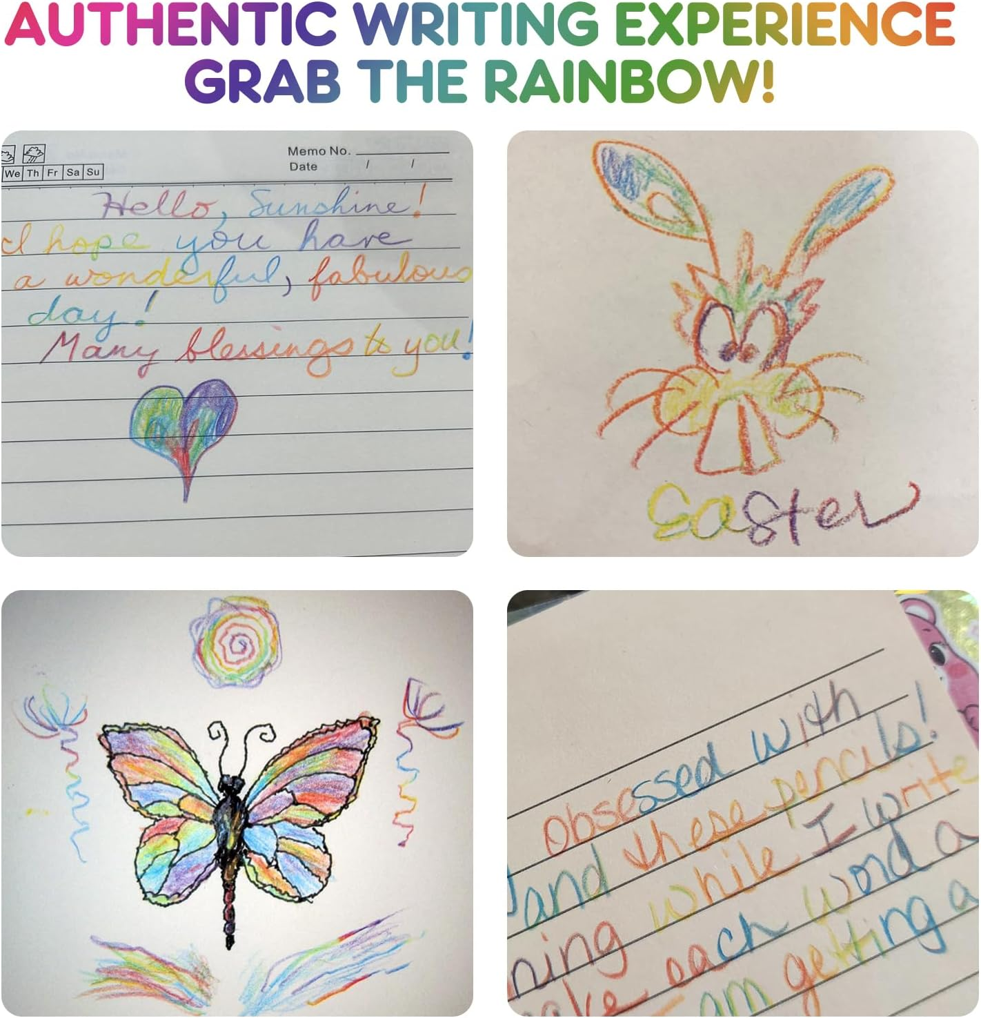 Nsxsu 30 Pieces Rainbow Pencils, 7 in 1 Rainbow Colored Pencil, Multi Colored Fun Pencils, Art Supplies for Drawing, Coloring, Sketching, Party Favours Bags image number 3