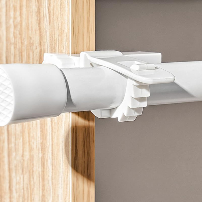 ABOOFAN No Drill Adjustable Curtain Rod Brackets Nail-Free Adhesive Rod Holders for Window Curtains and Towel Rods Easy Installation Rust Resistant Plastic image number 1