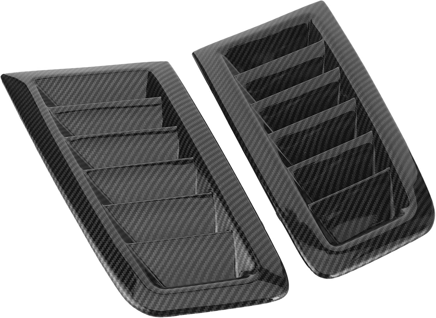 Car Bonnet Vents, Carbon Fiber Hood Universal Car Front Bonnet Engine Hood Vents Car Air Vent Cover for Rs Mk2 Style Bonnet Vent Rs Style Car Front Vent Exterior Car Part(Carbon Fiber) image number 5