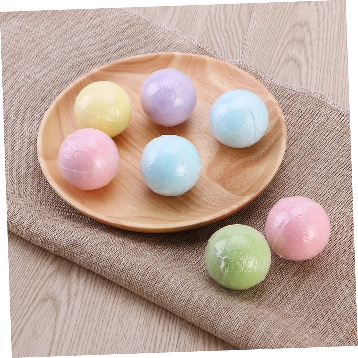 8Pcs 70G Bath Bombs round Bubble Bath Bombs Mixed Colors Relaxation Skin Moisturizing Suitable for Men Women Spa Bathing Experience Random Color image number 3