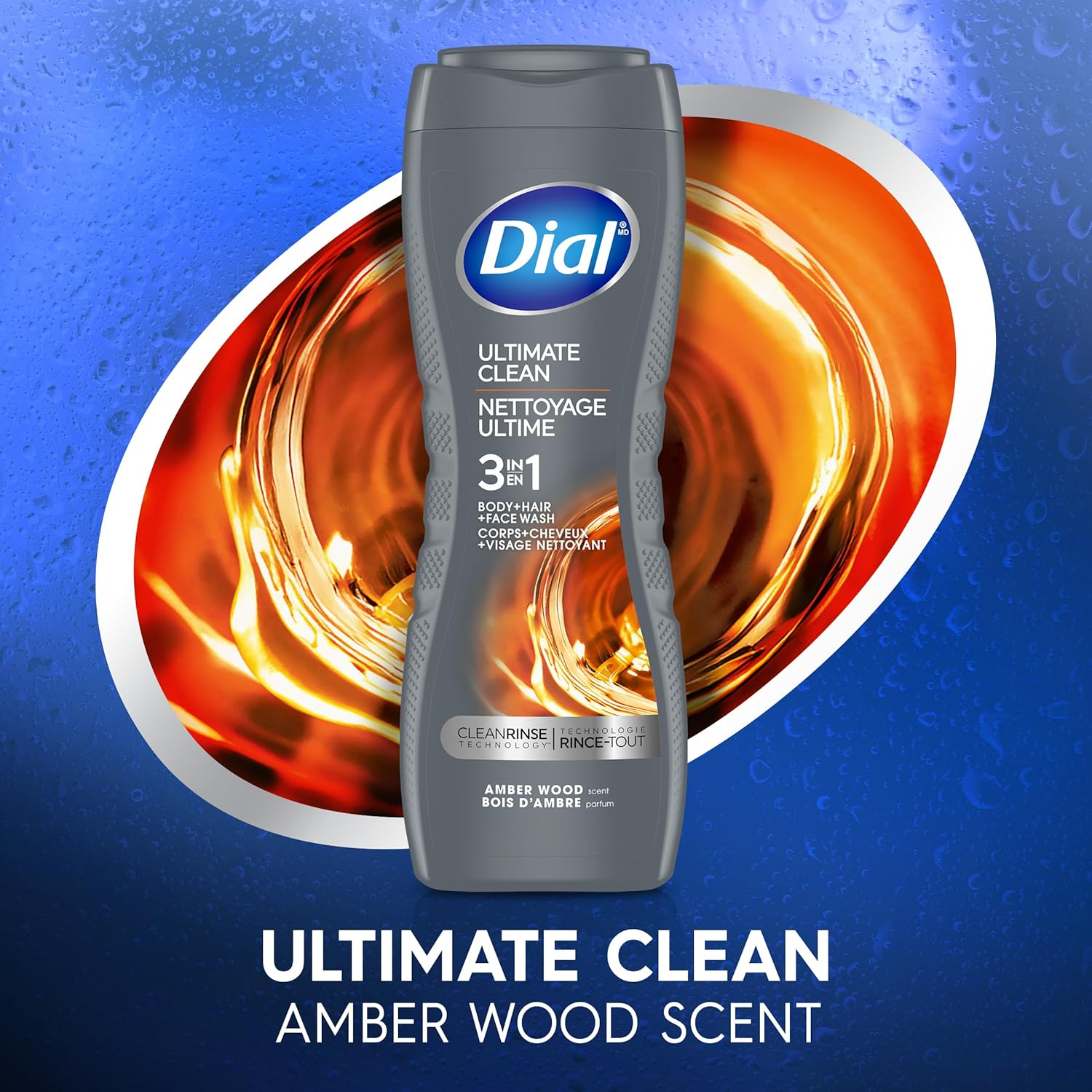Dial for Men Hair + Body Wash, Ultimate Clean with Clean Rinsing Technology, 16 Fluid Ounces image number 2