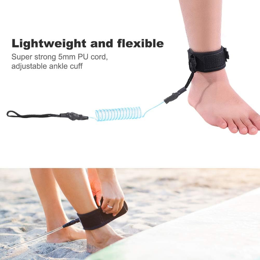 PU Cord Leg Leash, Board Leash, Sturdy Durable for Bodyboard Surfboard (Blue) image number 3