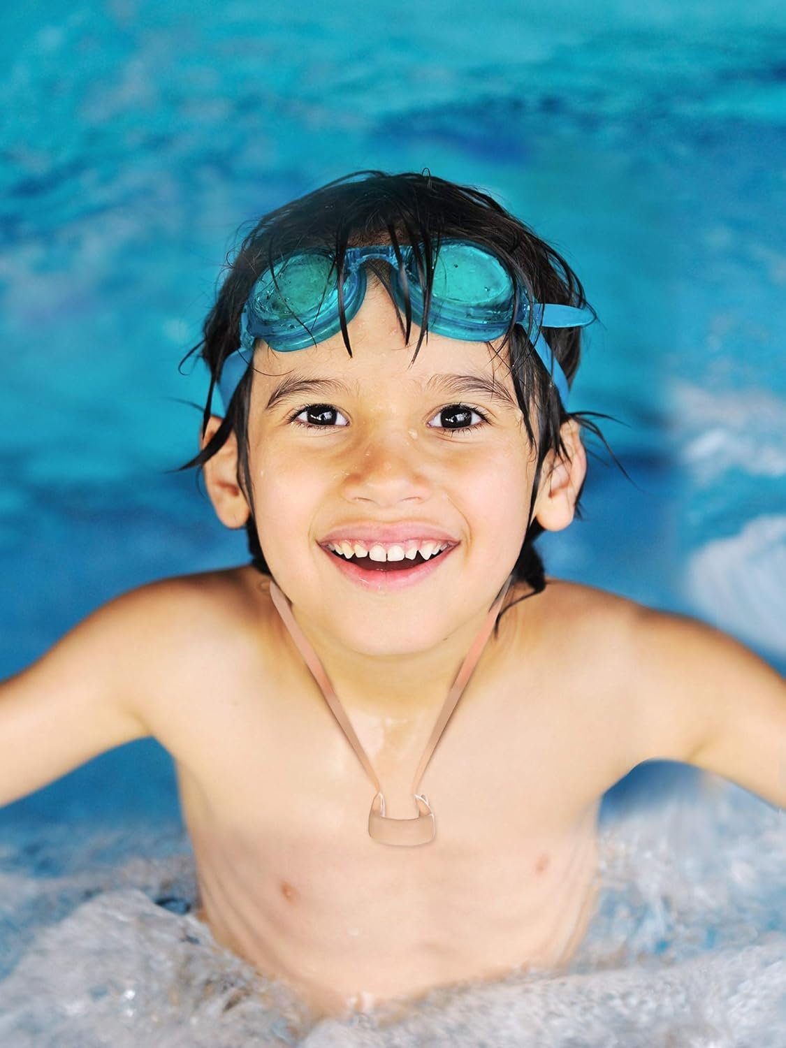 7 Pieces Swimming Nose Clip Silicone Nose Plug Nose Protector with Elastic Rope for Kids and Adults Swimming Using image number 6