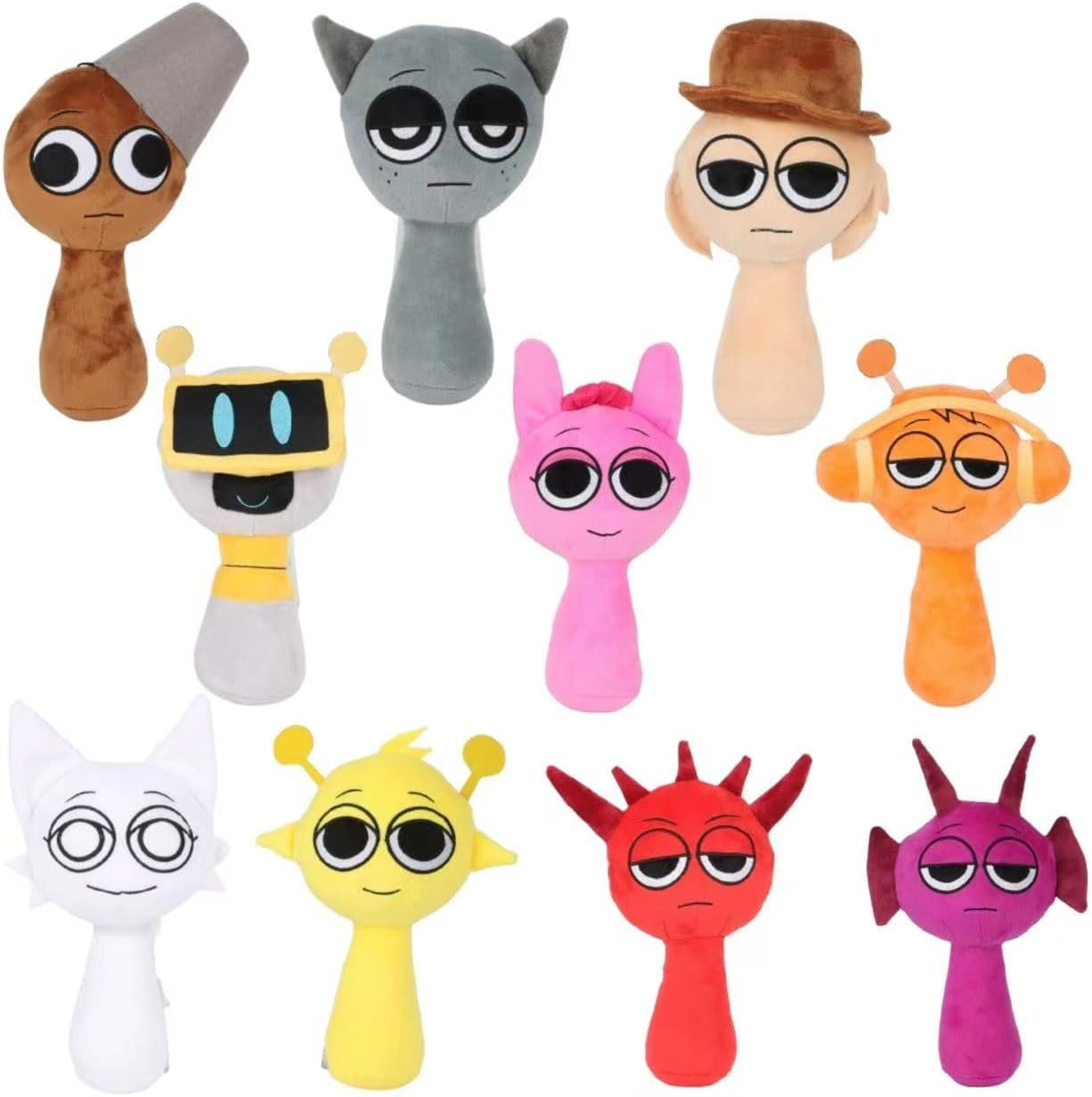 Sprunki Oren Plush Toy - 10" Soft Monster Game Character Plush for Boys Girls, Perfect for Halloween, Christmas, Birthday image number 2